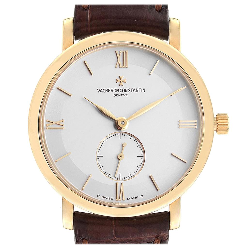 Vacheron Constantin Patrimony Yellow Gold Silver Dial Men''s Watch ...