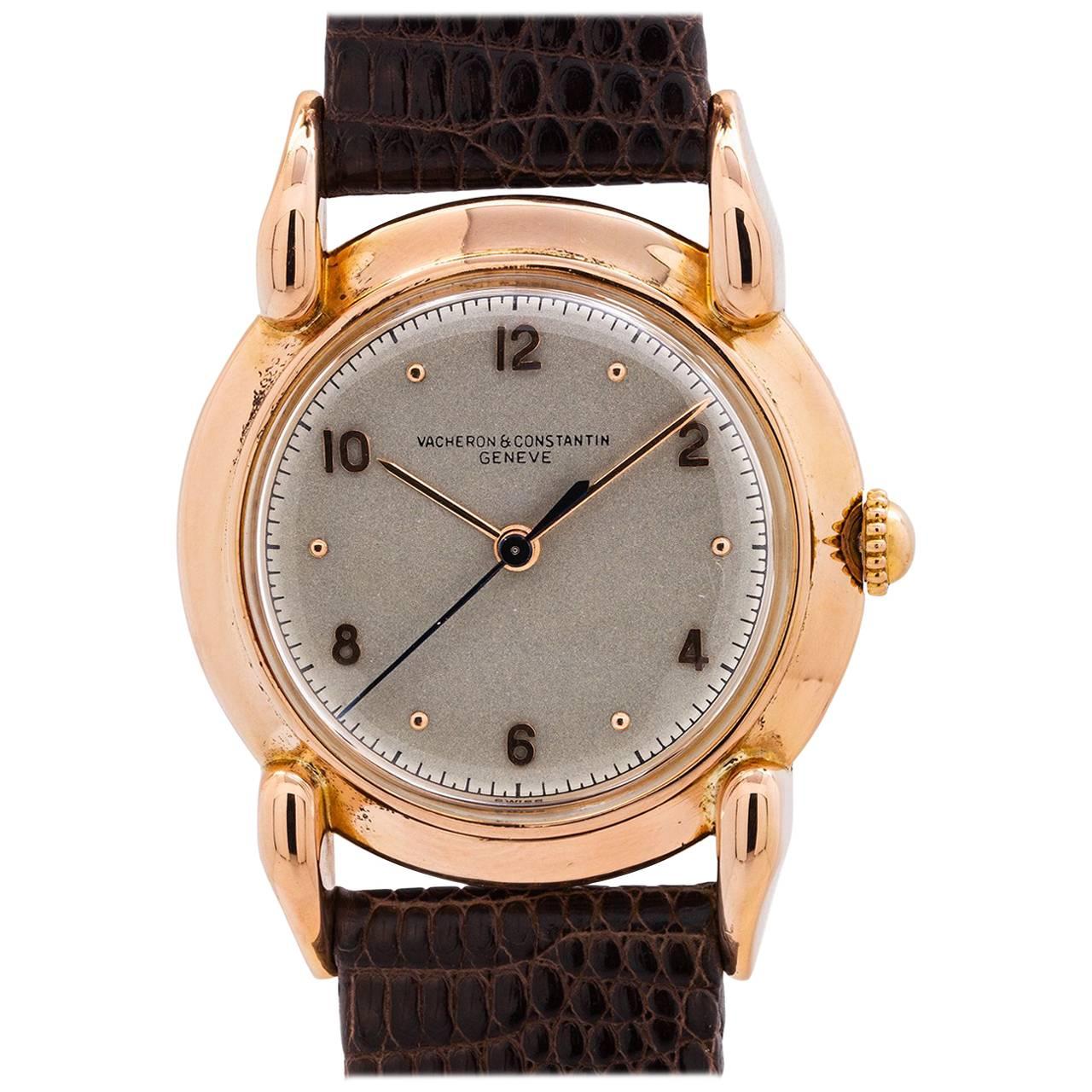 Vacheron & Constantin Pink Gold Manual Wristwatch, circa 1950s