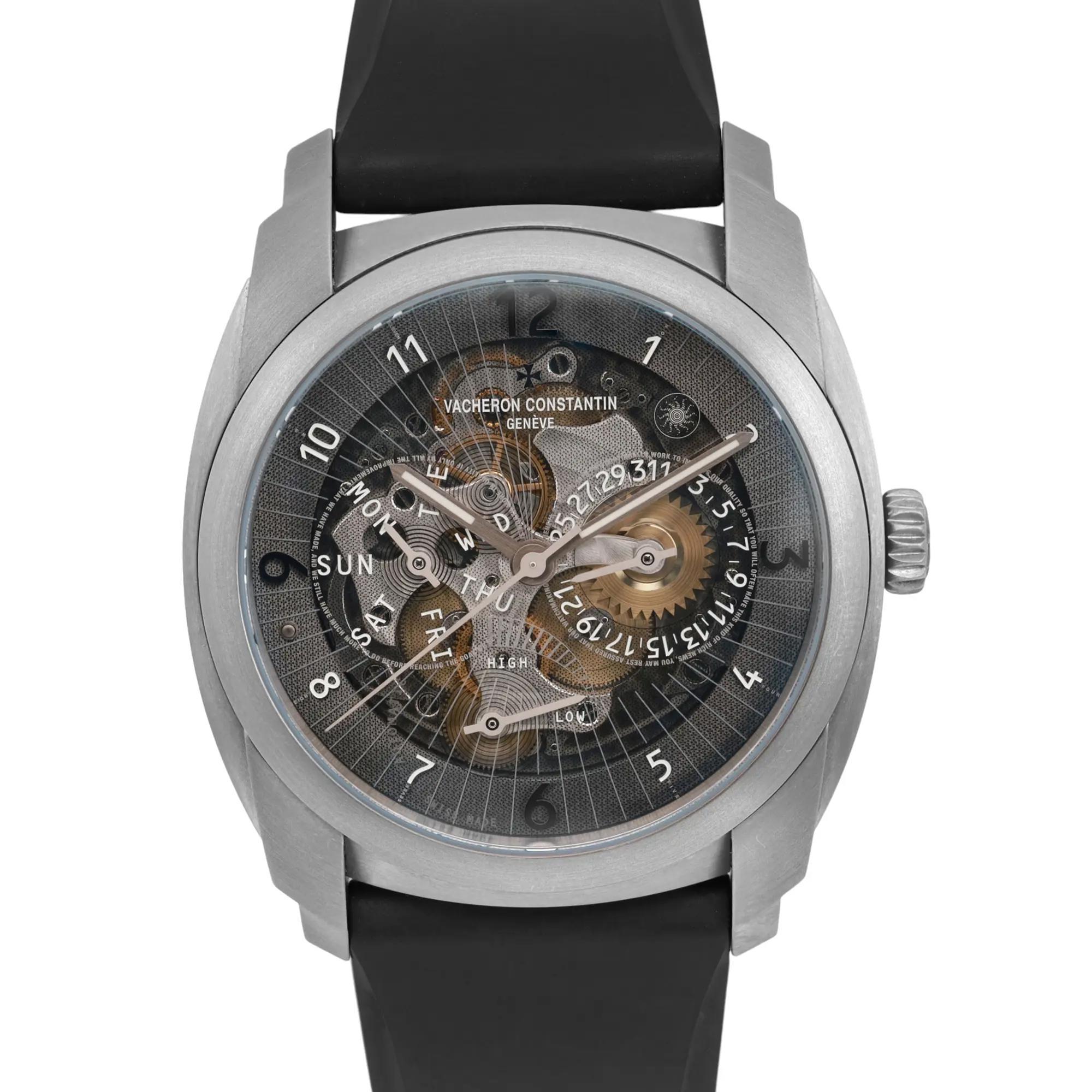 Usato in buone condizioni. L'orologio è completamente revisionato e testato per verificare l'impermeabilità, la calibrazione del movimento e la precisione dell'ora.

🕰 Vacheron Constantin Quai de l'Ile 85050/000T-49241

Marchio: Vacheron