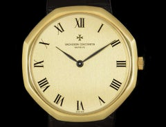 Vacheron Constantin Rare Octagonal Men's 18k Yellow Gold Champagne Dial 39001