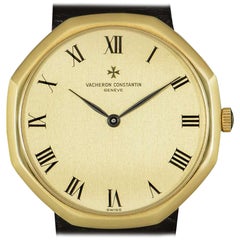 Vacheron Constantin Rare Octagonal Men's 18k Yellow Gold Champagne Dial 39001