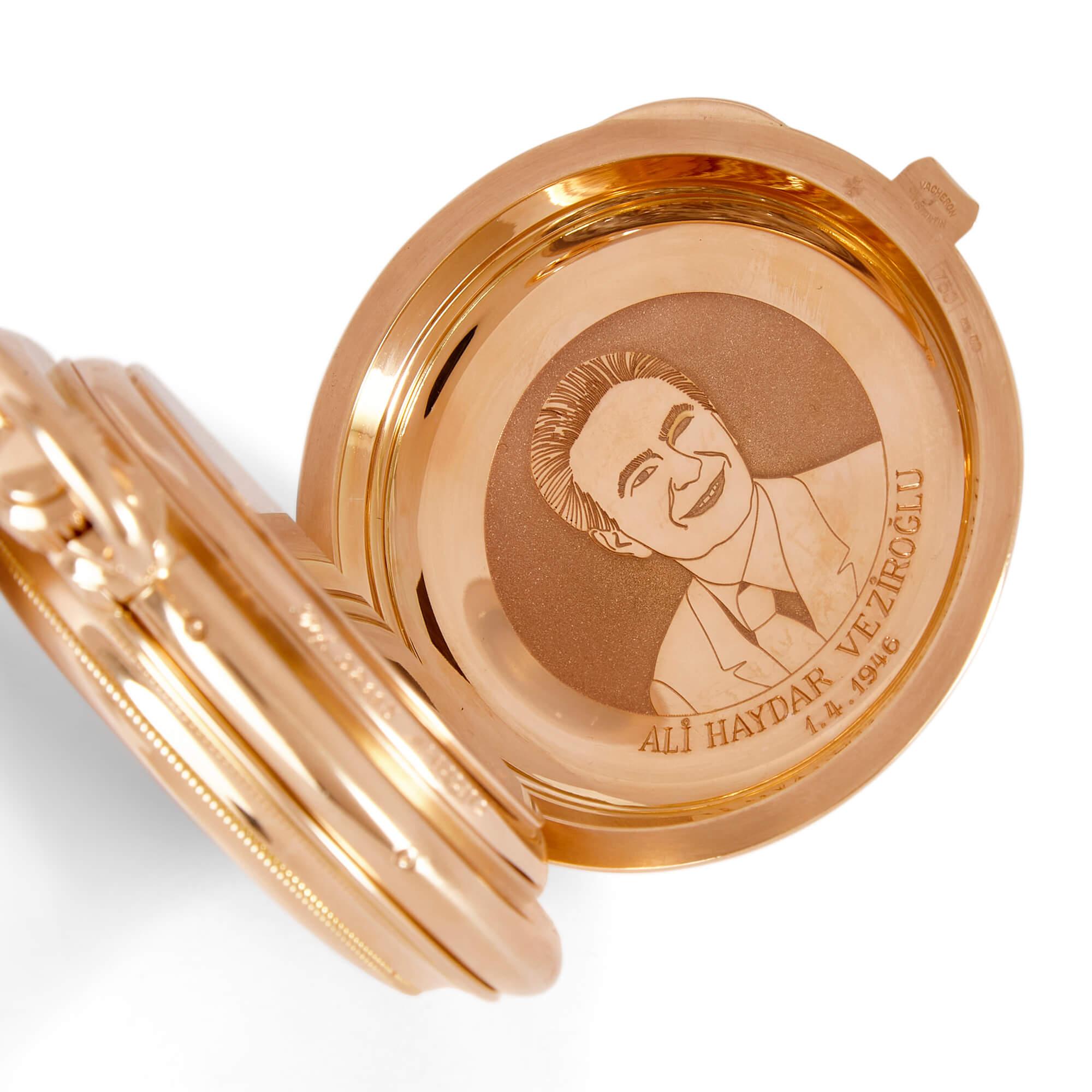 Vacheron Constantin, très belle montre à gousset unique en or rose 18 carats, réf. 92115 Excellent état - En vente à London, GB