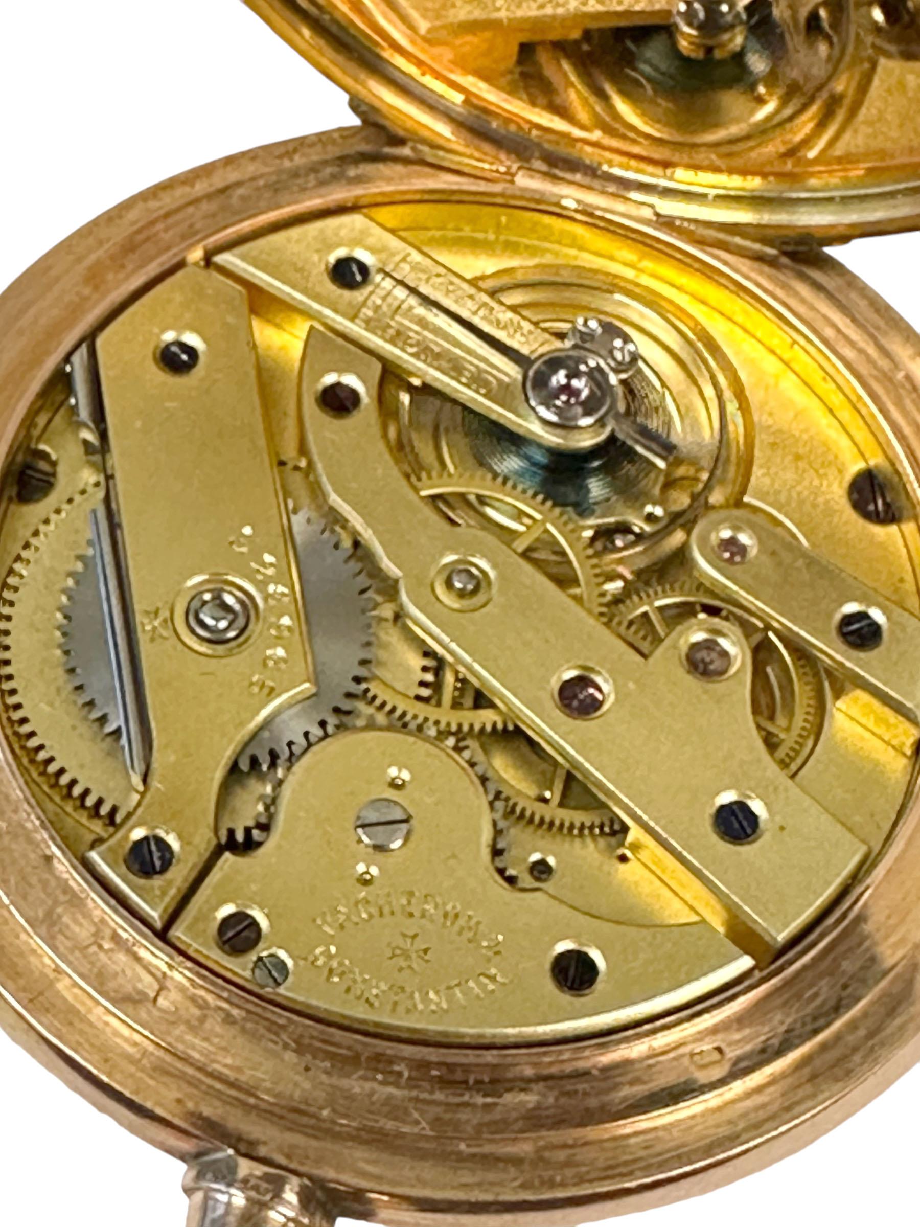 Vacheron & Constantin Rose Gold Demi Hunter Pocket Watch and Original Box For Sale 3