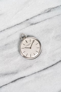 Vacheron Constantin Silver Linen Dial Watch in 18K White Gold, 1970s