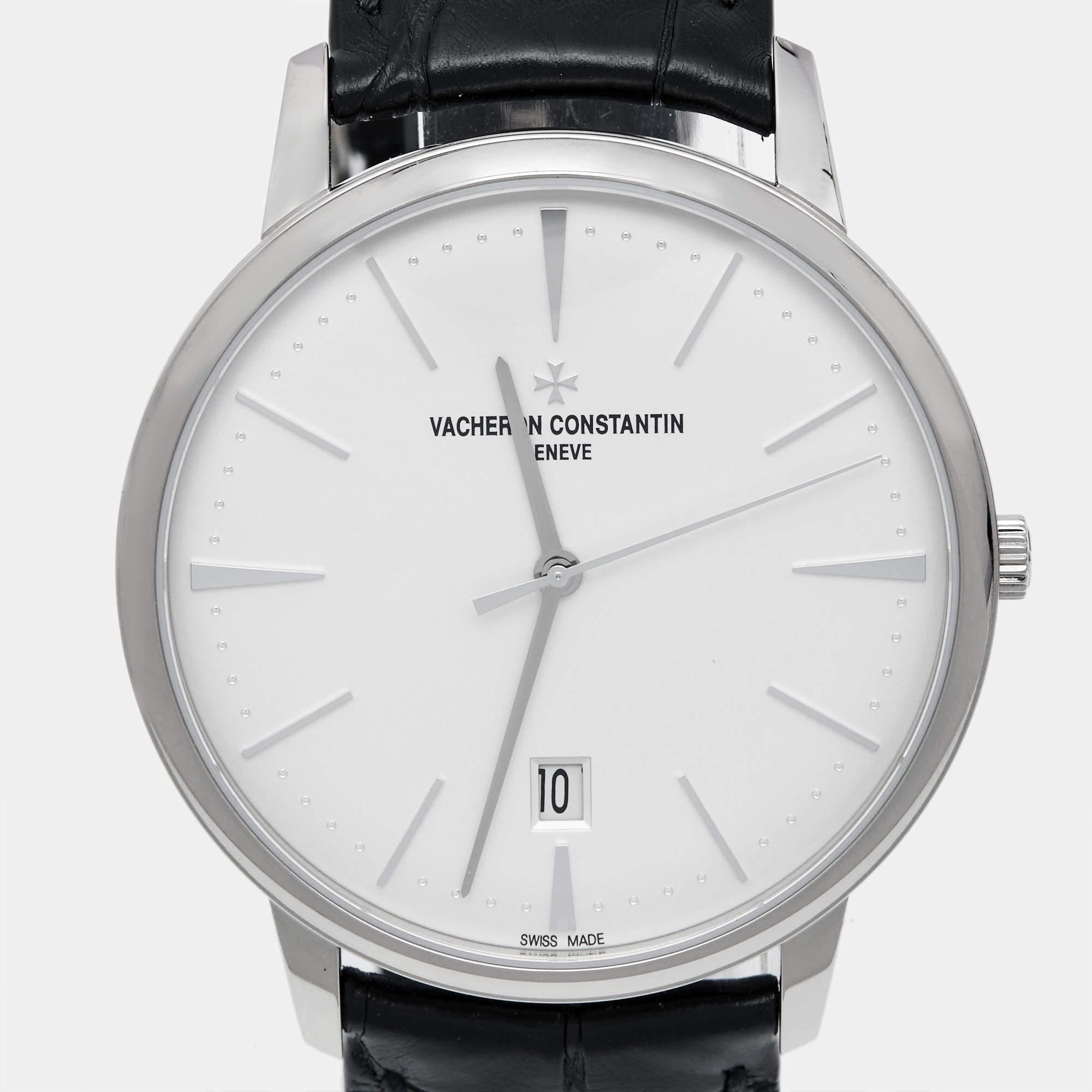 Aesthetic Movement Vacheron Constantin Silver85180/000G9230 Men's Wristwatch 40 mm