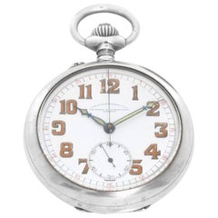 Vacheron Constantin Stainless Steel Army Corps Chronograph Manual Pocket Watch