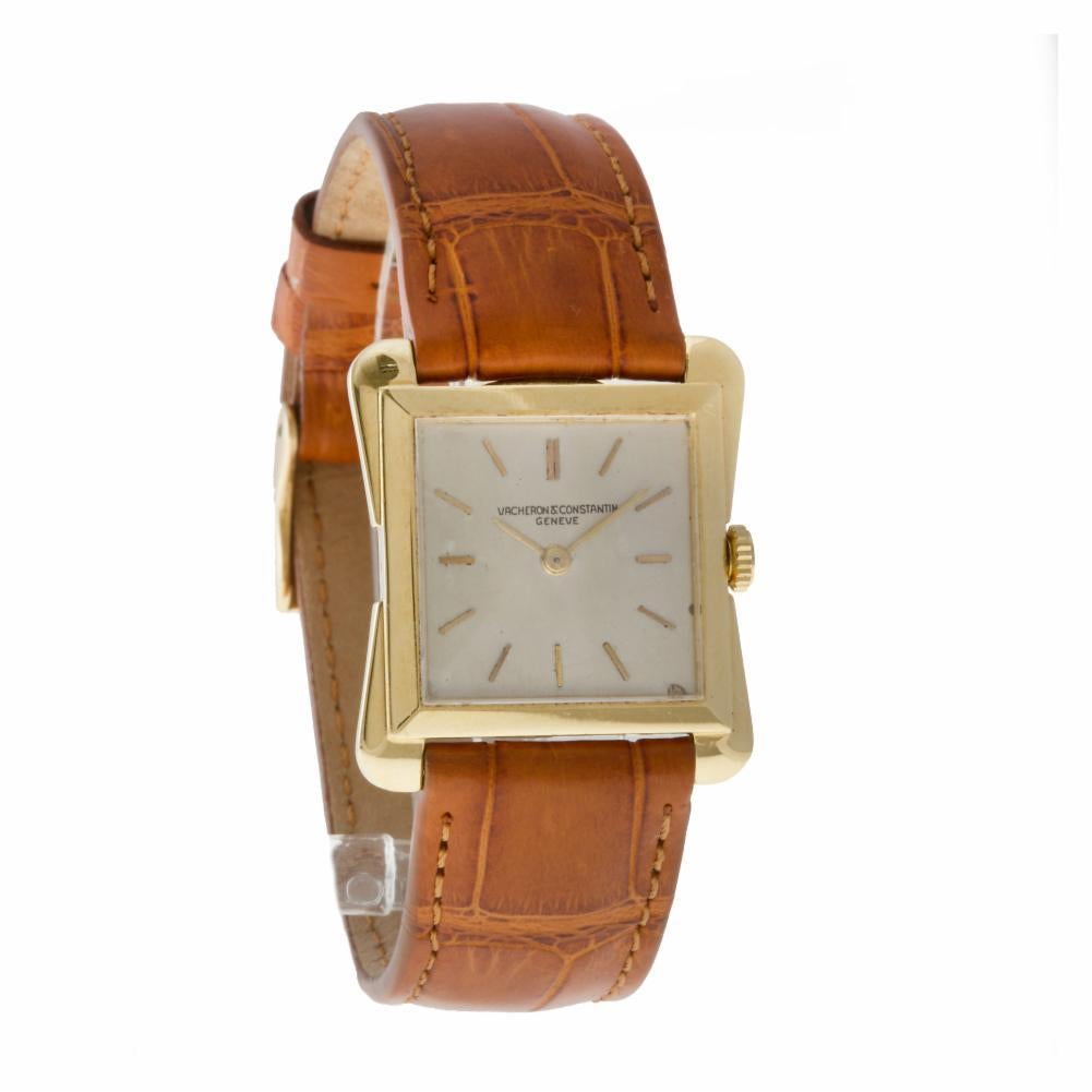 Vacheron Constantin Toledo 4963 18 Karat Cream Dial Manual Watch In Excellent Condition For Sale In Miami, FL