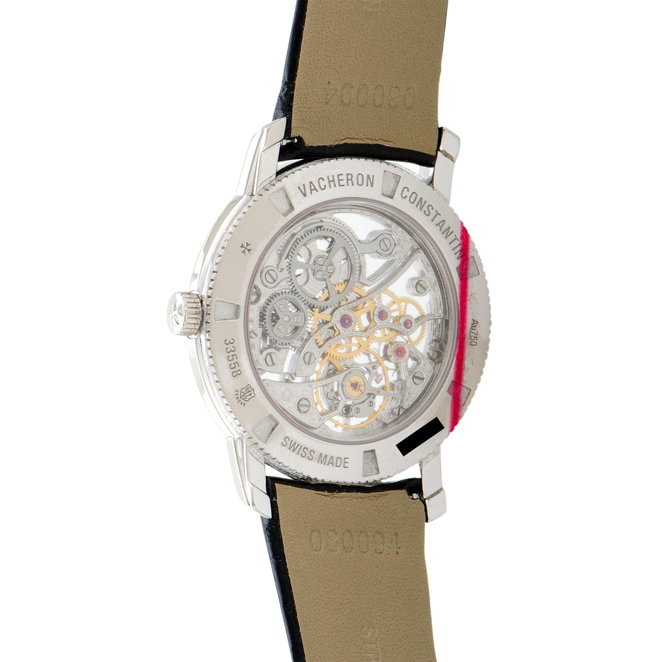 Extraordinary vision, sophisticated design, and exquisite craftsmanship meet in this amazing timepiece from Vacheron Constantin that exhibits a breathtaking level of mechanical and artistic beauty in a gloriously prestigious creation revolving