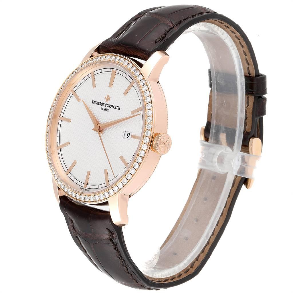 rose gold diamond watch mens