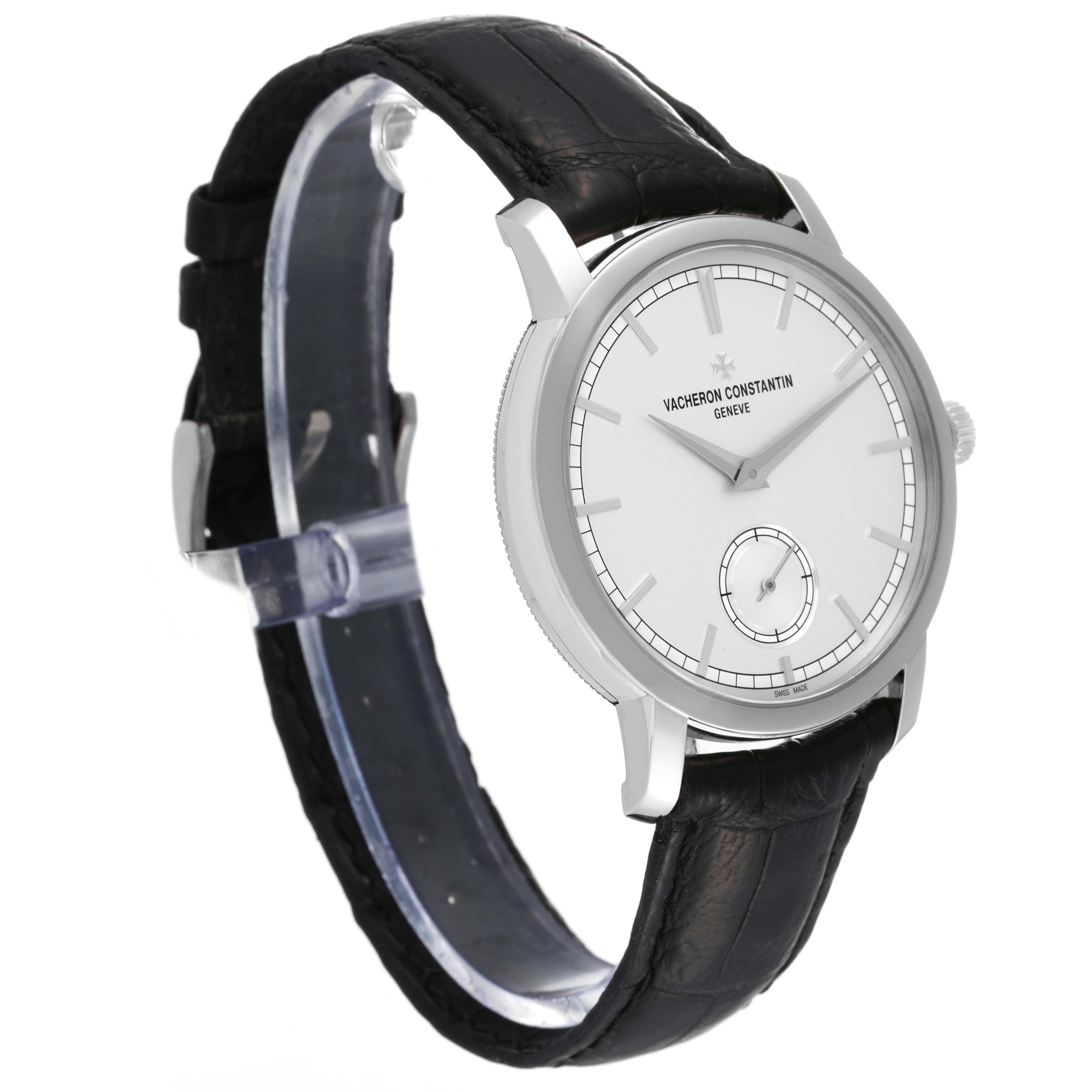 Vacheron Constantin Traditionnelle Silver Dial White Gold Mens Watch 82172 In Excellent Condition In Atlanta, GA