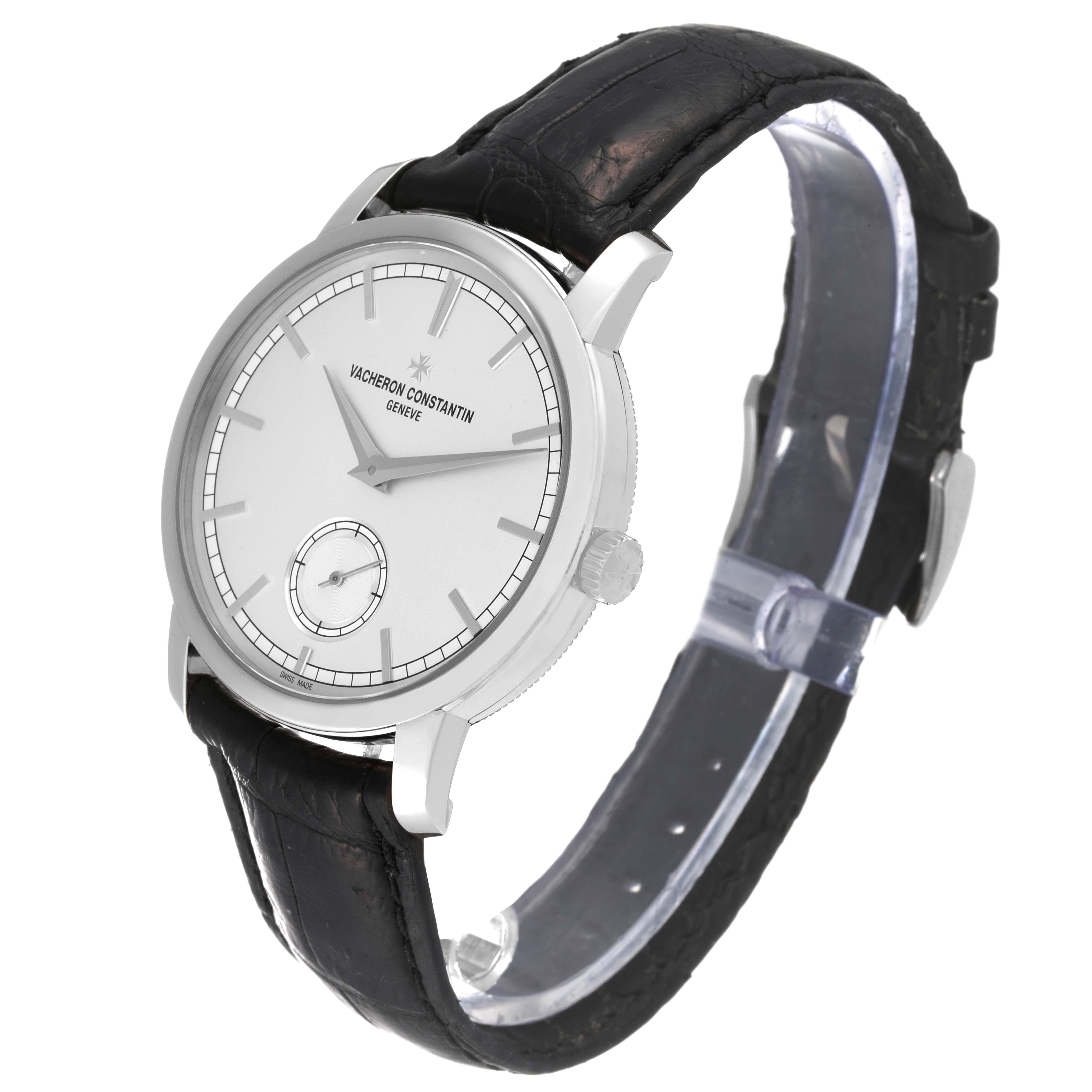 Men's Vacheron Constantin Traditionnelle Silver Dial White Gold Mens Watch 82172
