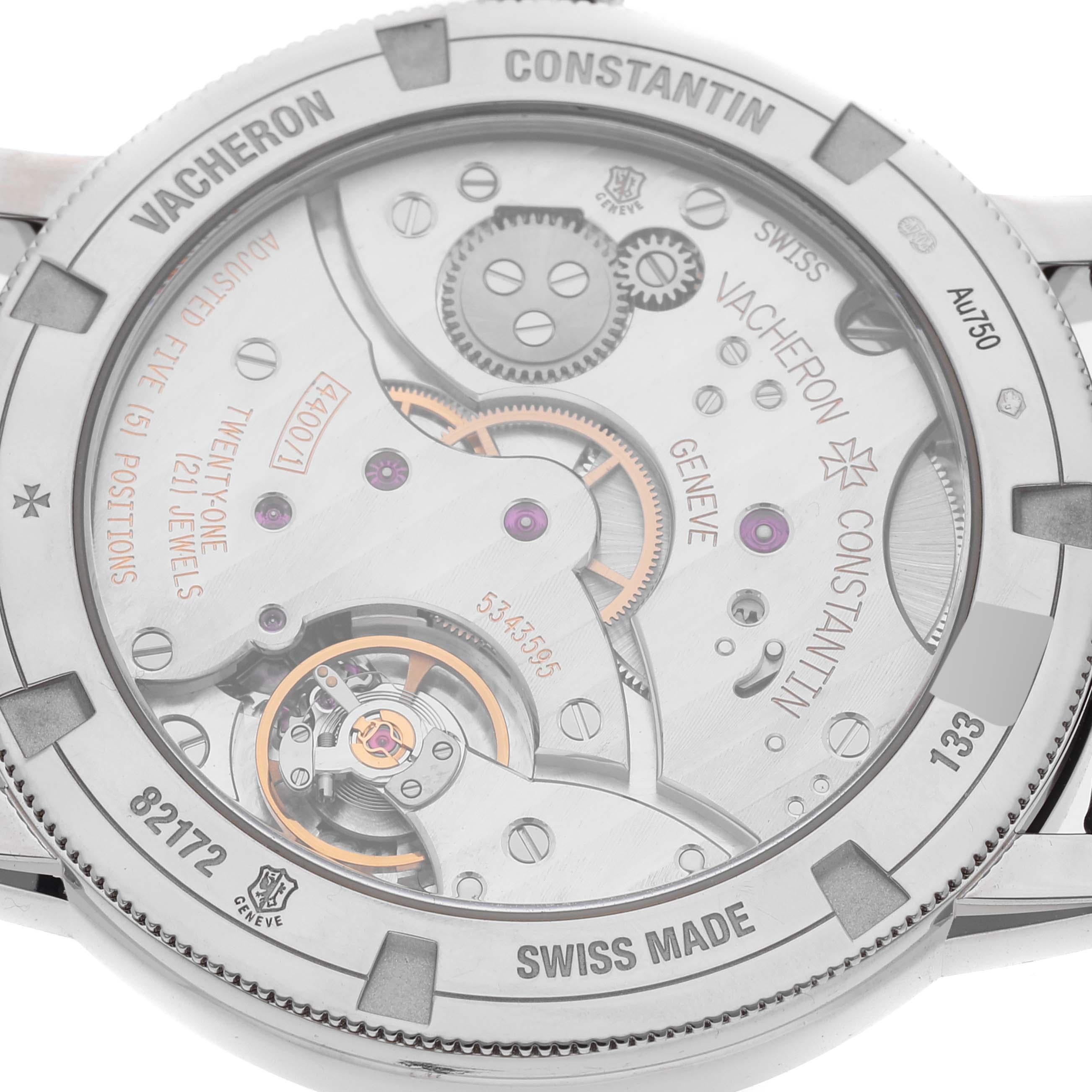 Vacheron Constantin Traditionnelle Silver Dial White Gold Mens Watch 82172 2