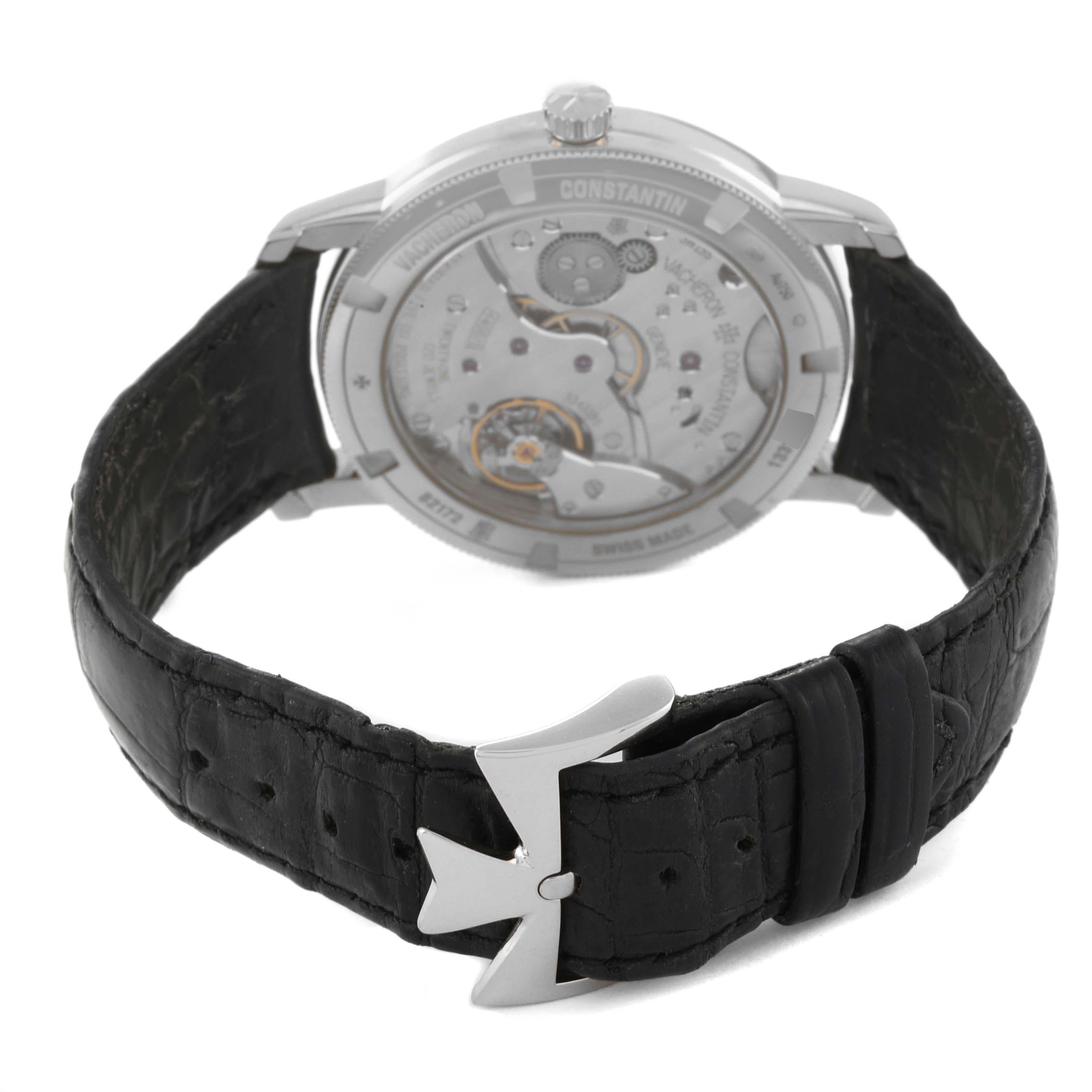 Vacheron Constantin Traditionnelle Silver Dial White Gold Mens Watch 82172 3