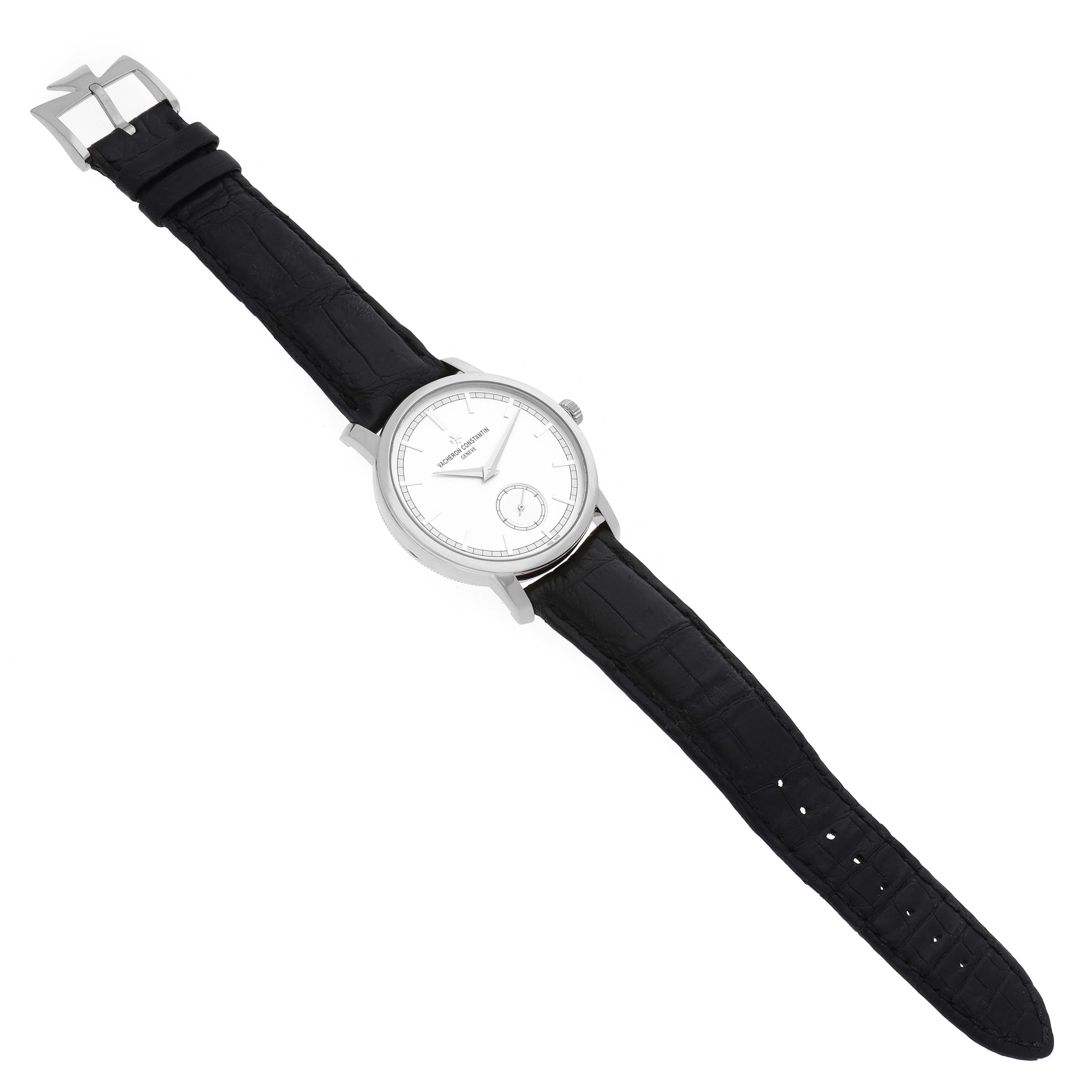 Vacheron Constantin Traditionnelle Silver Dial White Gold Mens Watch 82172 4