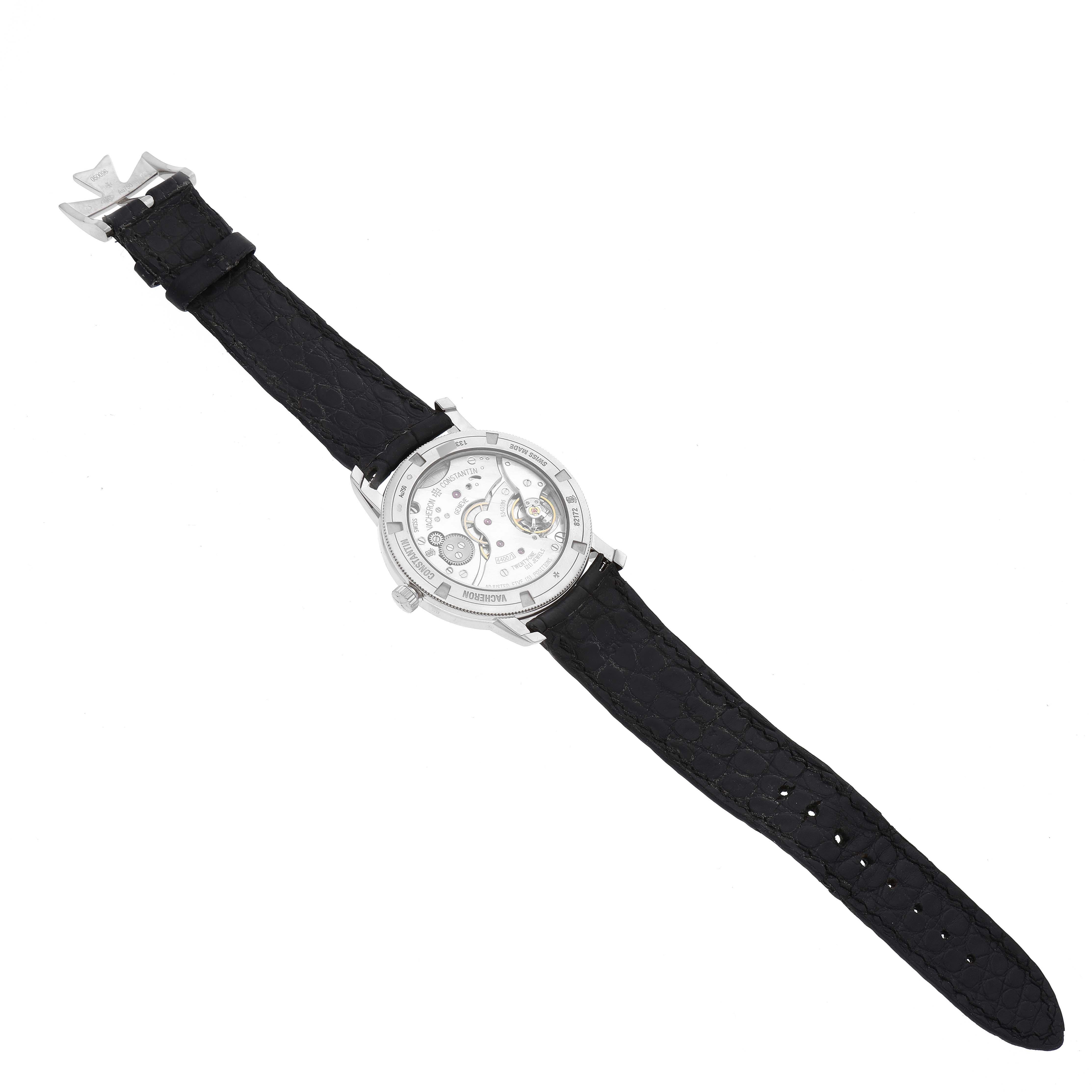 Vacheron Constantin Traditionnelle Silver Dial White Gold Mens Watch 82172 5