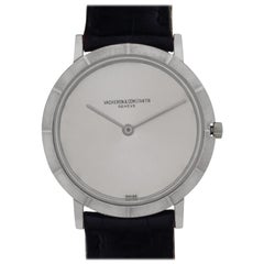 Vacheron Constantin Ultra Thin 6498 18 Karat White Gold Silver Dial Manual Wa