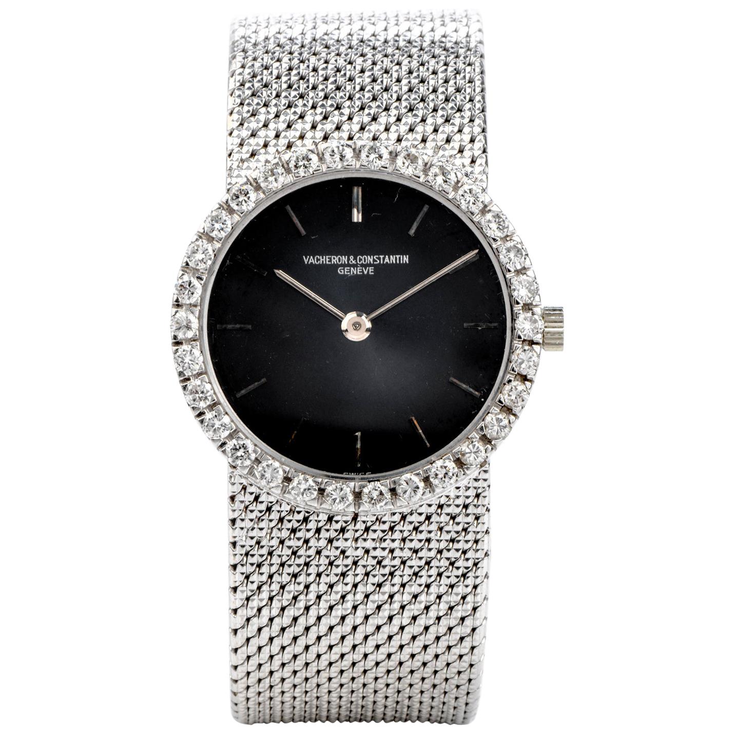 Vacheron Constantin Vintage Diamond 18 Karat White Gold Ladies Watch