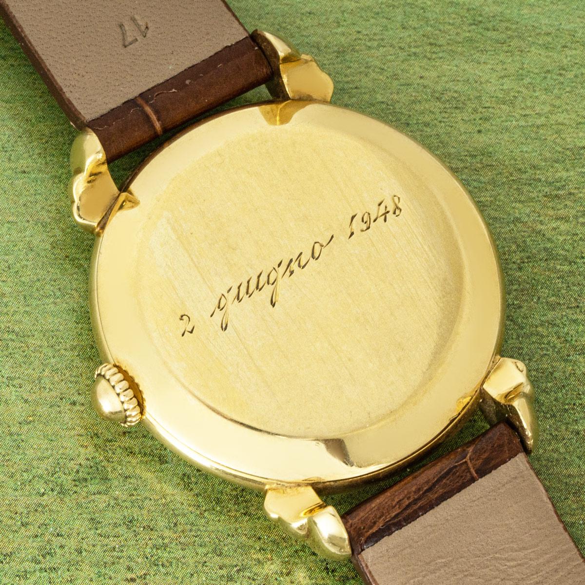Men's Vacheron Constantin Vintage Dress Watch Fancy Lugs Yellow Gold For Sale