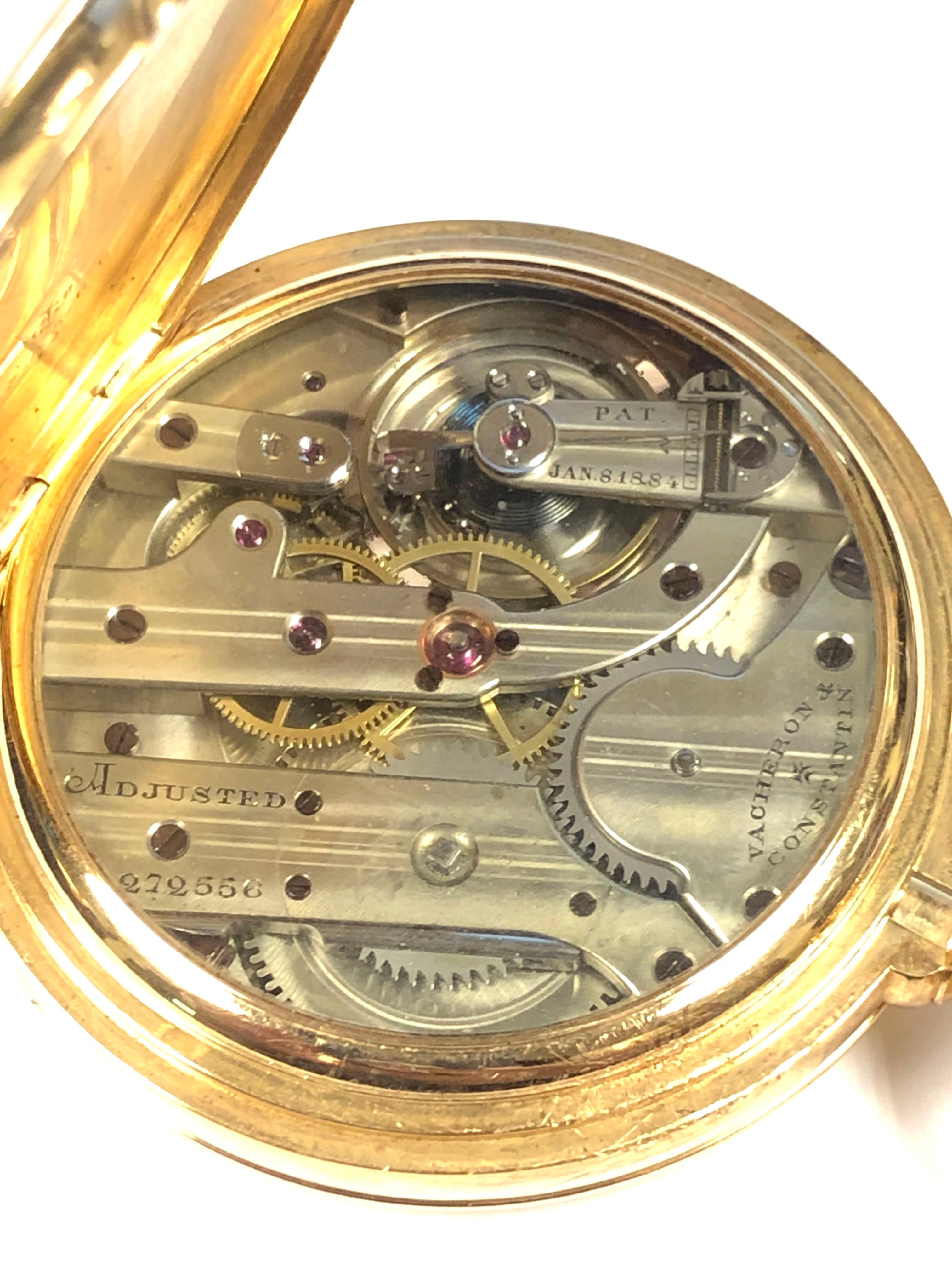 Vacheron Constantin Vintage Large 18k Gold cased Pocket Watch 1890s For Sale 1