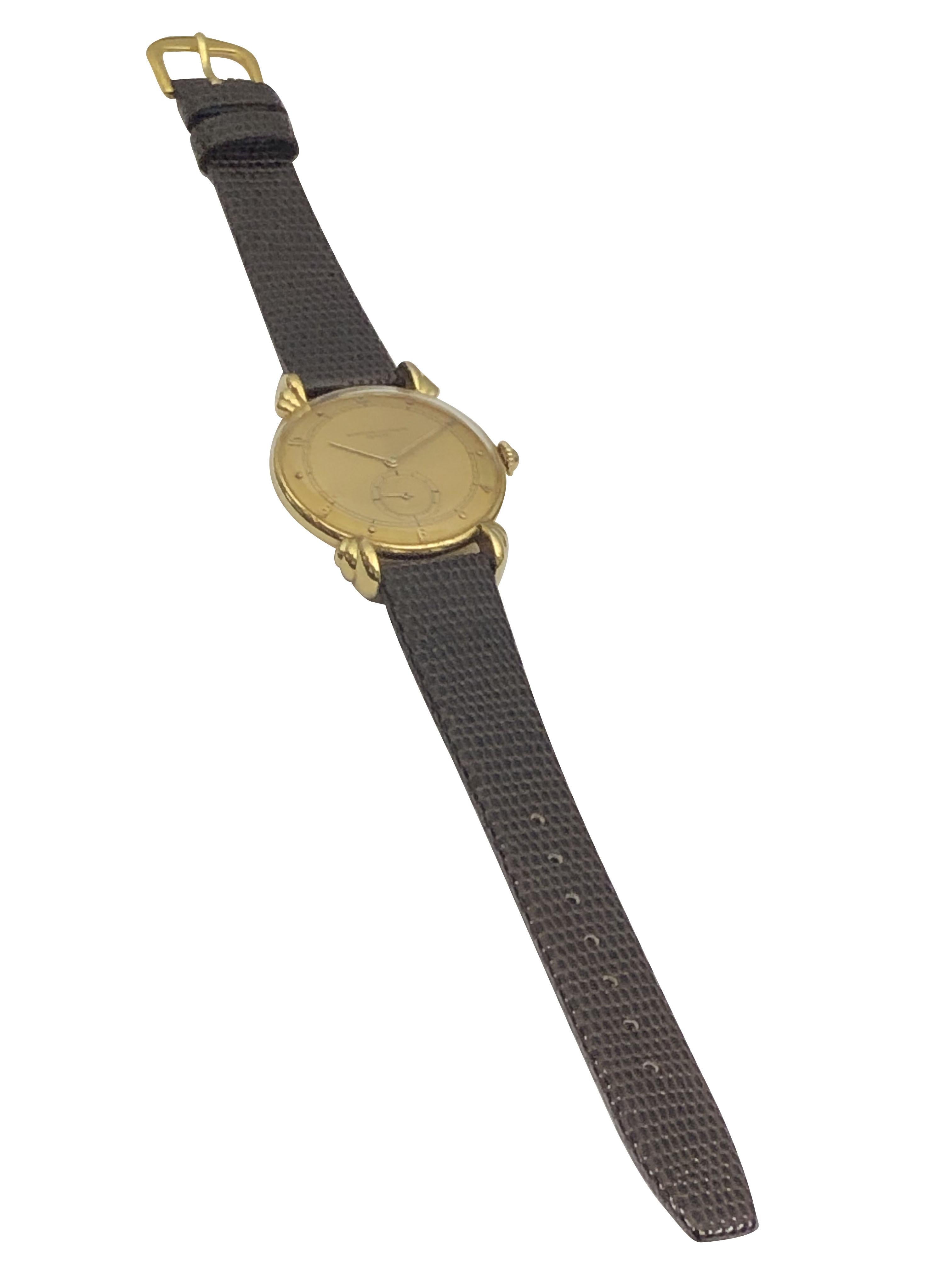 Vacheron & Constantin Vintage large Yellow Gold mechanical Wrist Watch In Excellent Condition In Chicago, IL