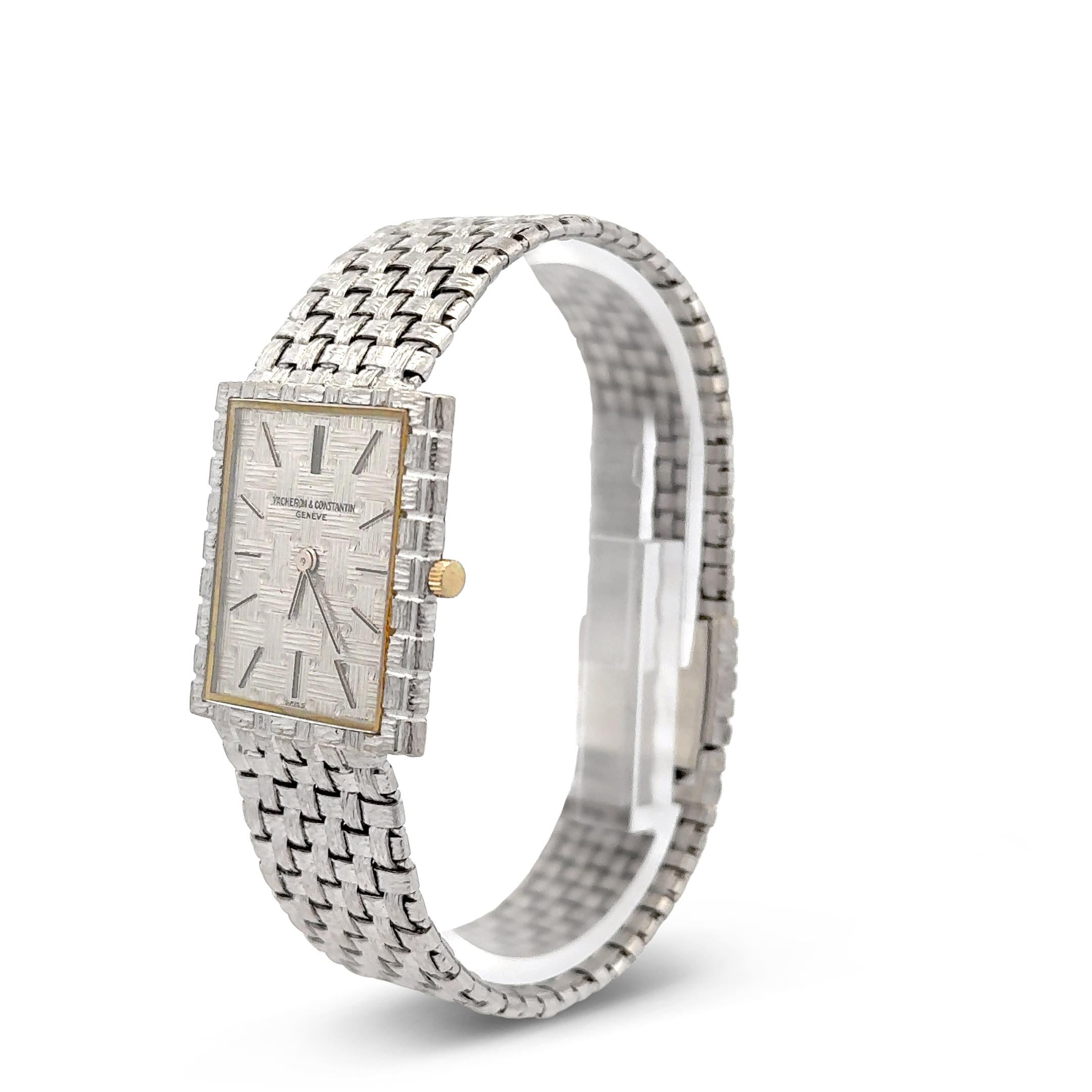 Vacheron & Constantin Vintage Mesh Puppe 18K Weißgold Uhr, Vintage (Retro) im Angebot