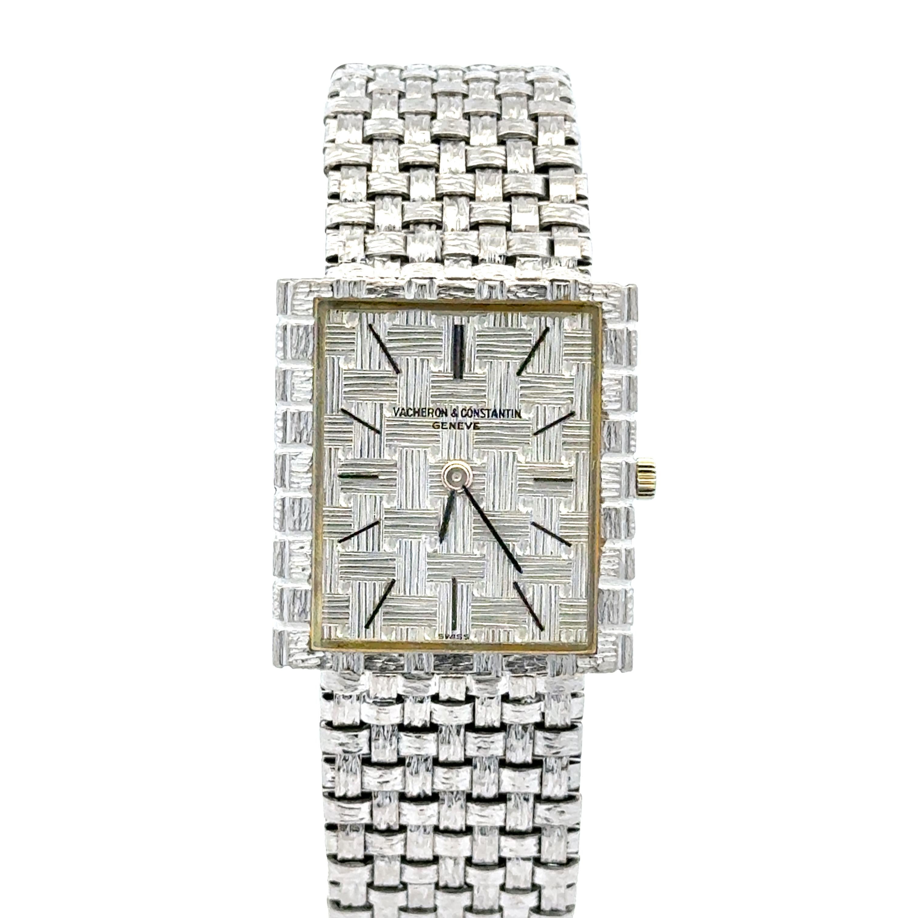 Vacheron & Constantin Vintage Mesh Puppe 18K Weißgold Uhr, Vintage für Damen oder Herren im Angebot