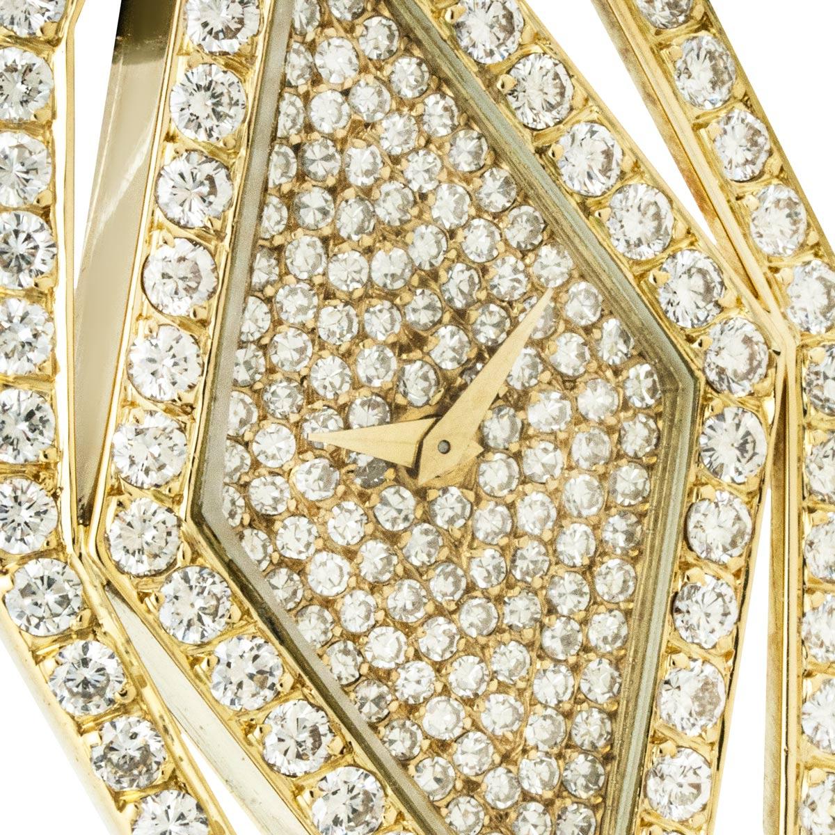 Vacheron Constantin Vintage-Taschenuhr mit Anhänger, Gelbgold-Diamant-Set 18805 (Rundschliff) im Angebot