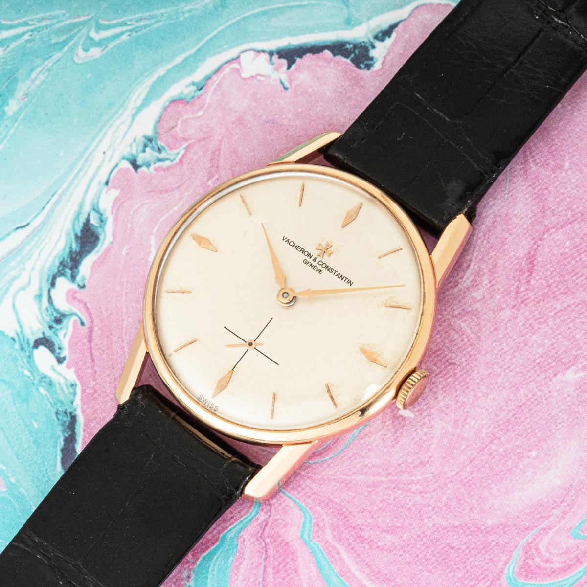 Art déco Vacheron Constantin Vintage Rose Gold 34mm 6413 en vente