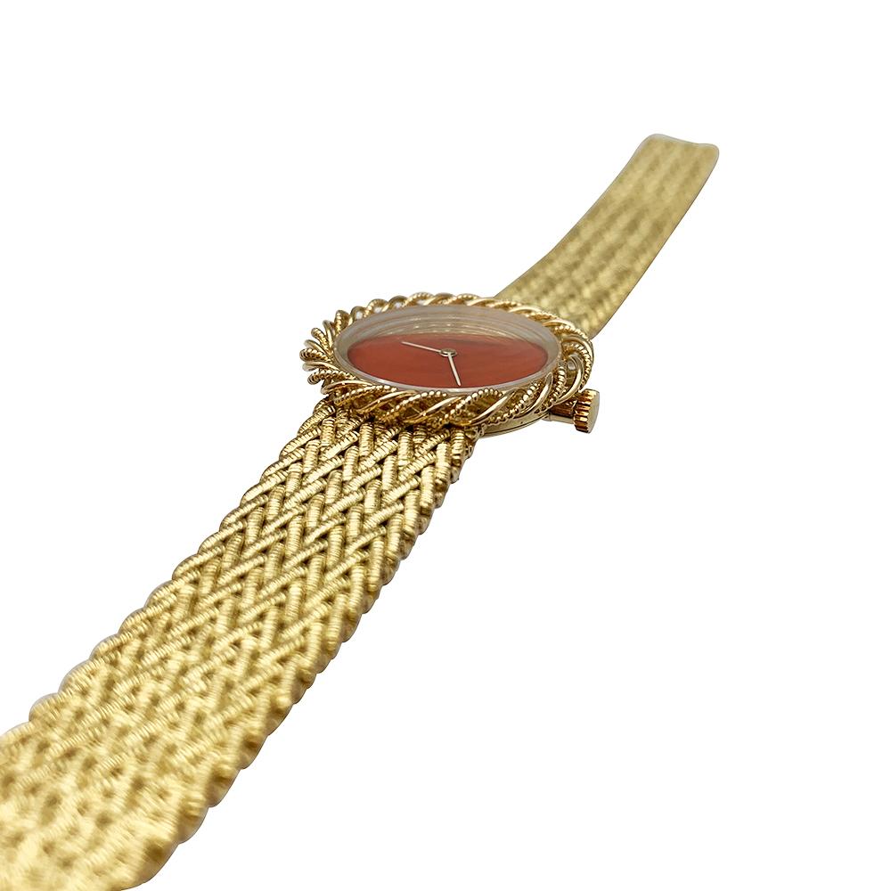 Vacheron Constantin Uhr:: Gelbgold und Koralle (Ungeschliffen)