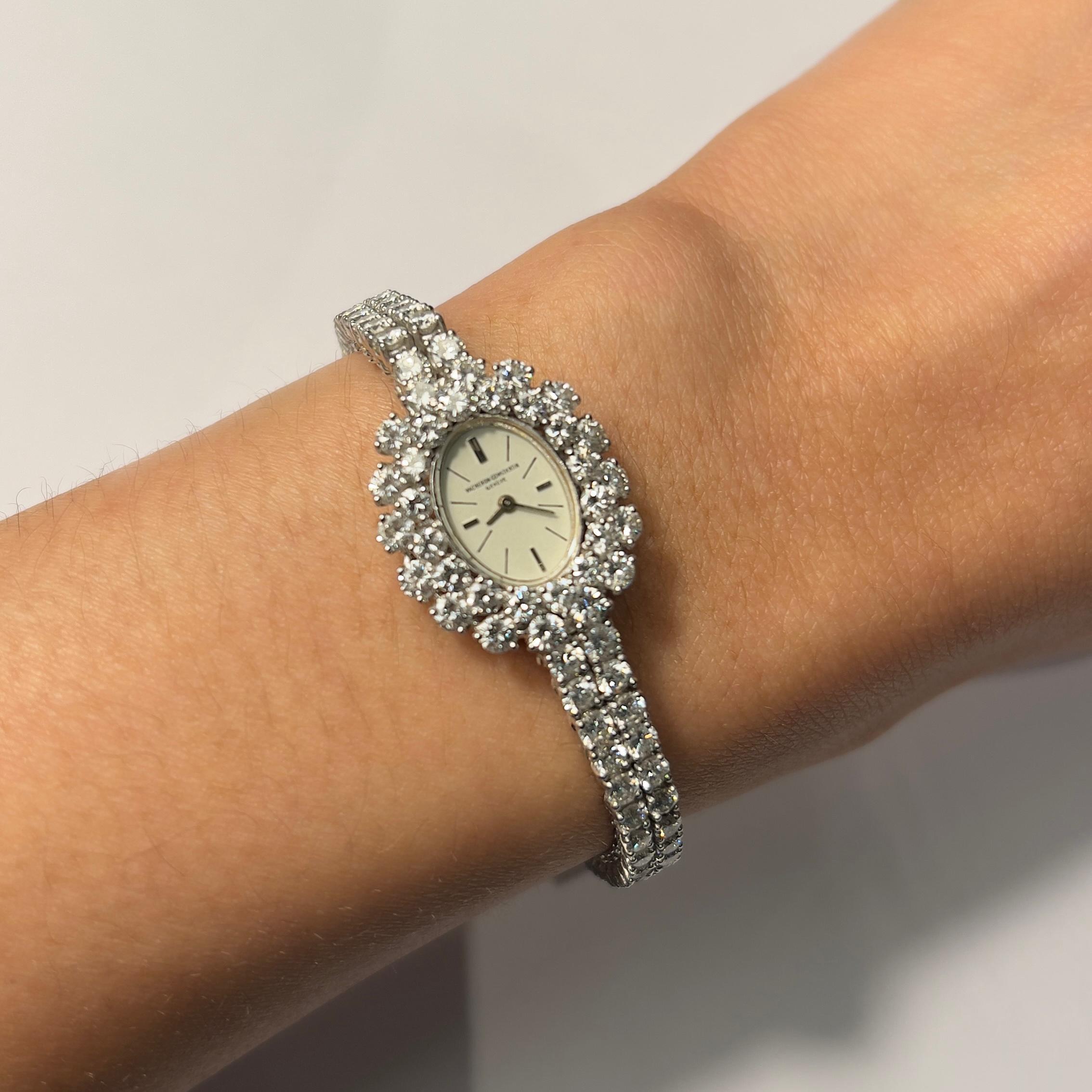 Vacheron Constantin White Gold and Diamond Watch Circa 1960s For Sale 2
