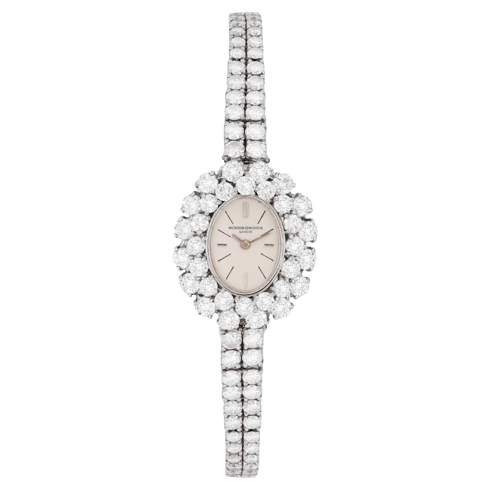 Vacheron Constantin Montre en or blanc et diamants des années 1960