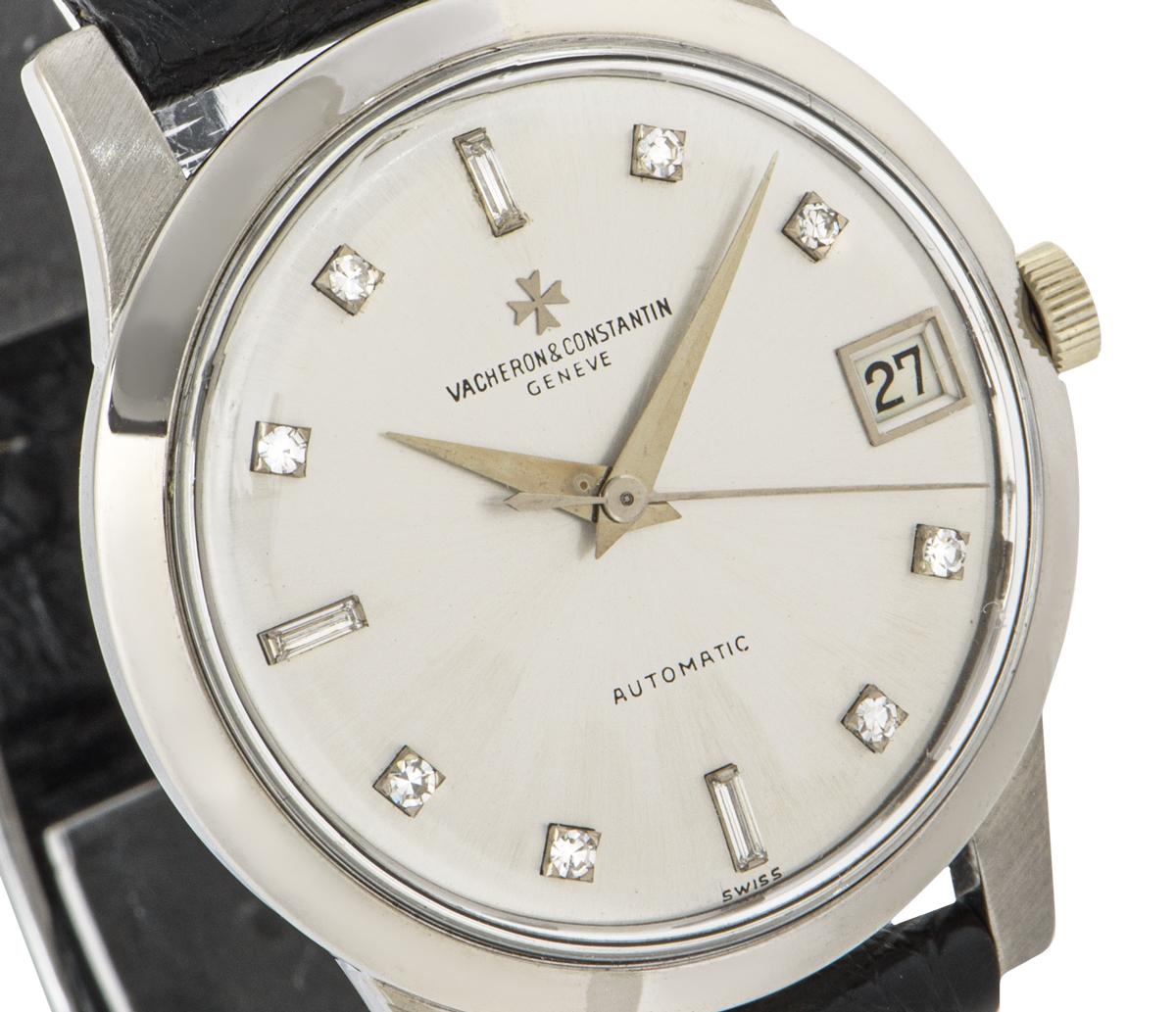 Vacheron Constantin Weißgold Diamant-Zifferblatt Vintage Uhr 6378Q im Zustand „Hervorragend“ in Mayfair, London, London