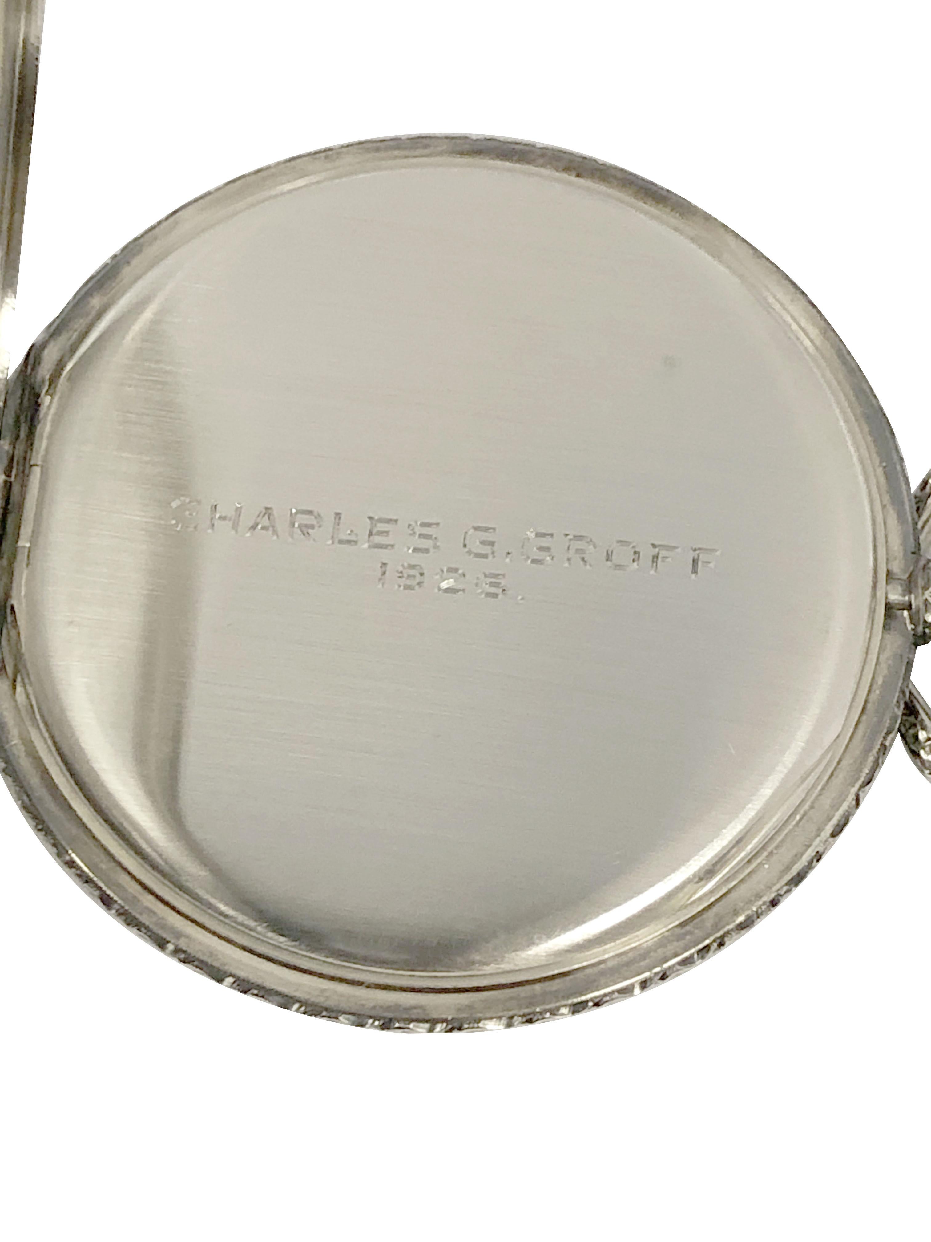 Vacheron Constantin White Gold Pocket Watch In Excellent Condition For Sale In Chicago, IL