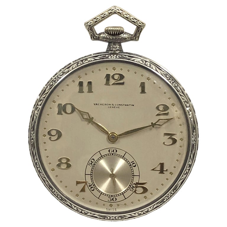 Vacheron Constantin White Gold Pocket Watch For Sale at 1stDibs