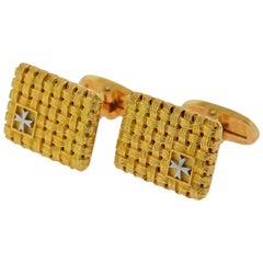 Vacheron Constantin Woven Gold Platinum Cufflinks