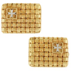 Vacheron Constantin Woven Yellow and White Gold Cufflinks