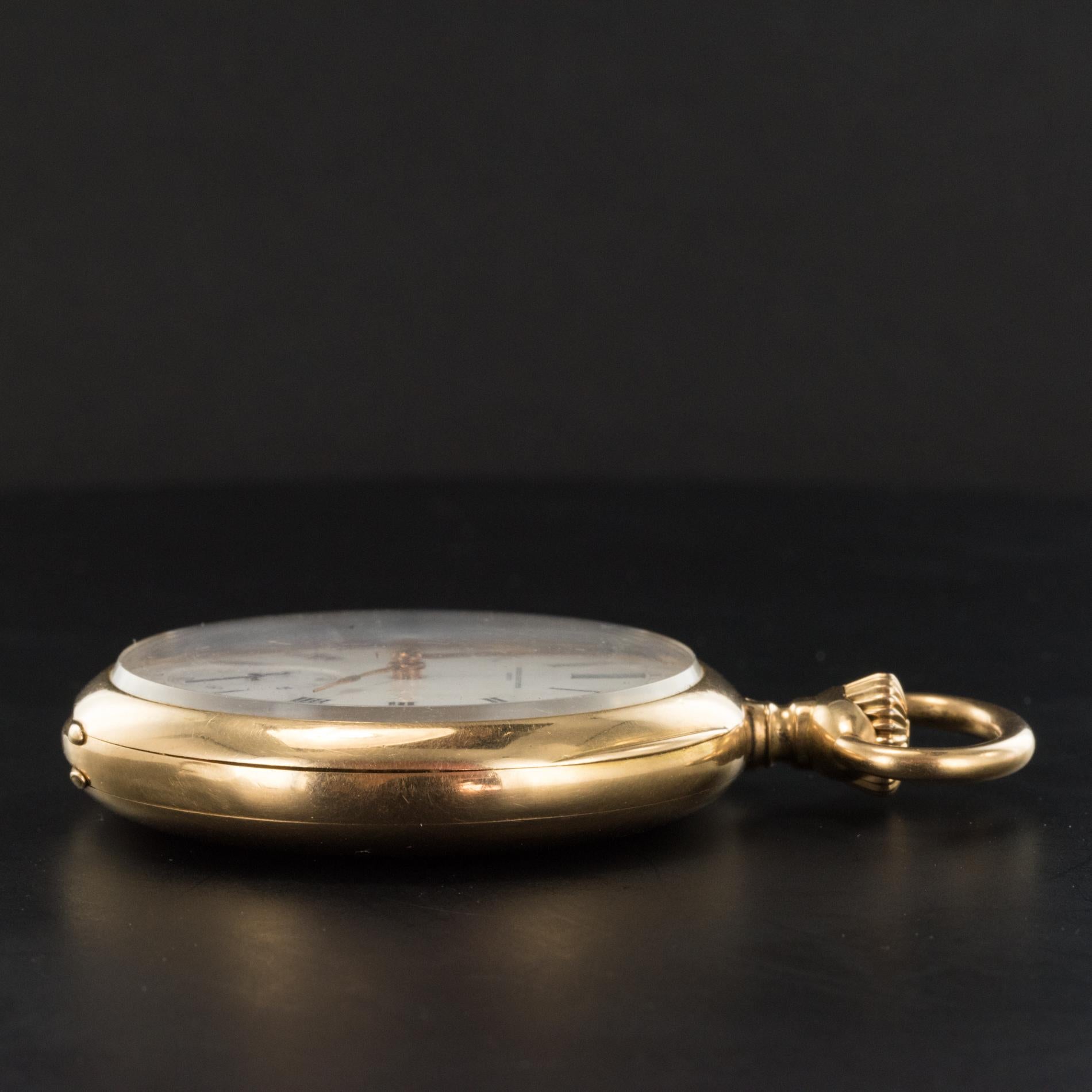 Men's Vacheron Constantin Yellow and Rose Gold Chiseled Pocket Watch, circa 1895