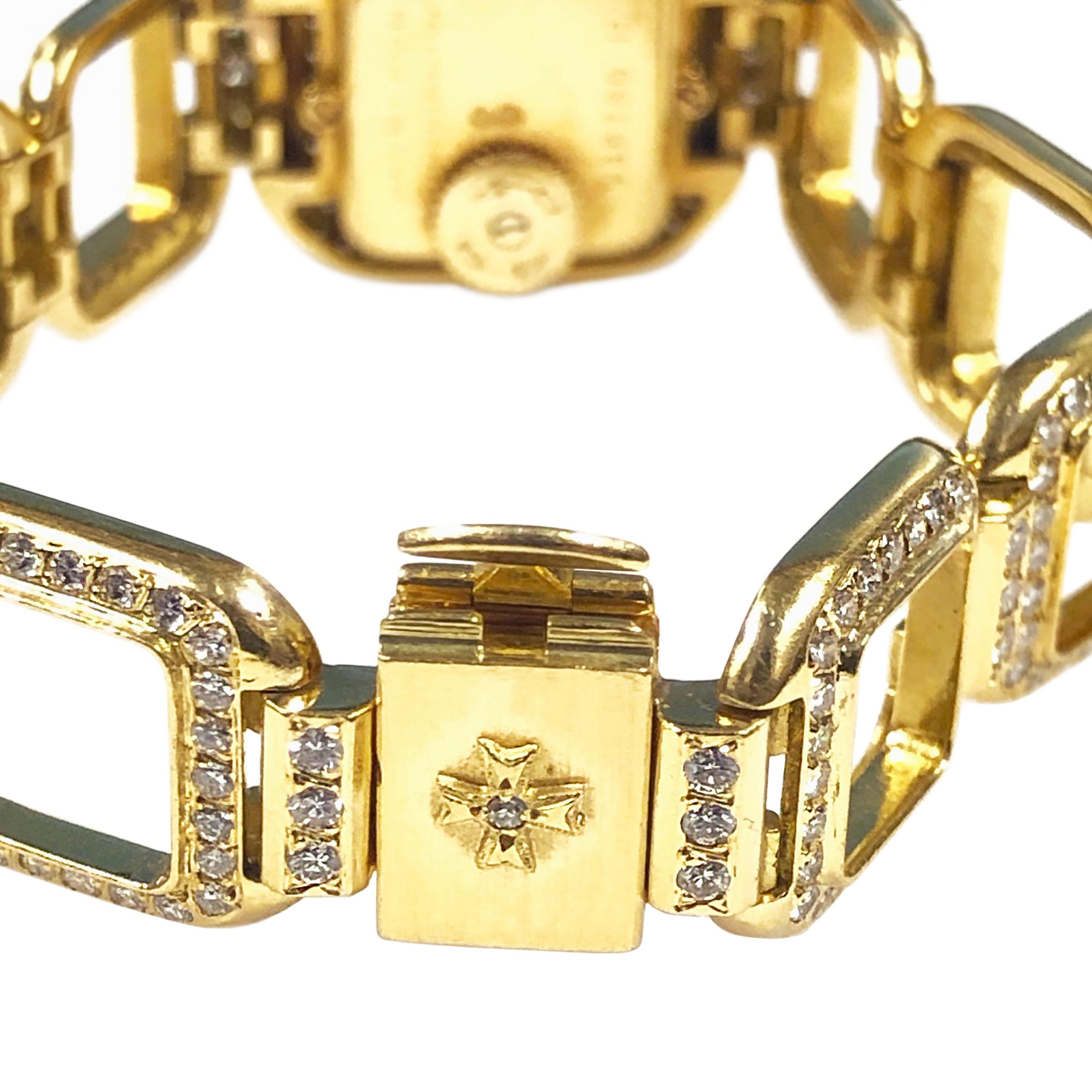 Vacheron Constantin Yellow Gold and Diamond Pave Ladies Mechanical Wristwatch 1