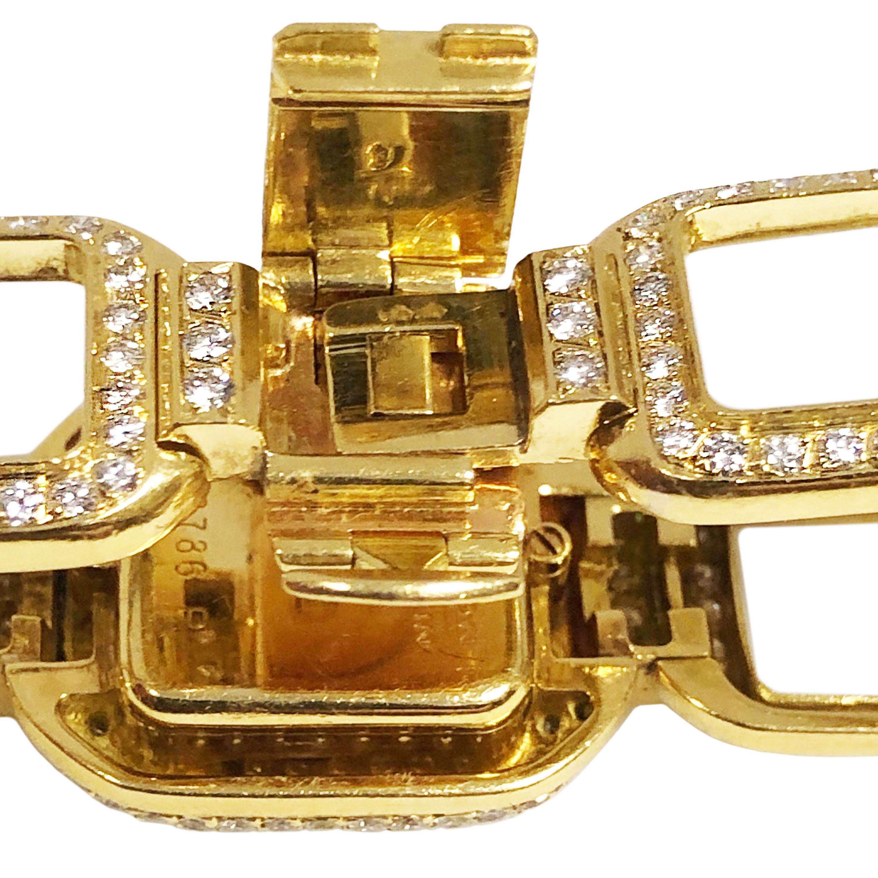 Vacheron Constantin Yellow Gold and Diamond Pave Ladies Mechanical Wristwatch 2