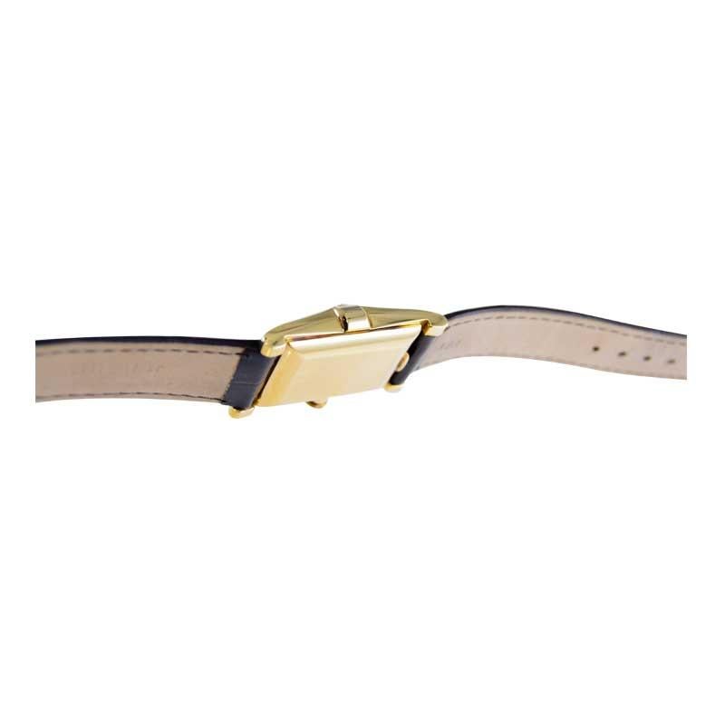 Vacheron & Constantin Yellow Gold Late Art Deco Manual Winding Watch For Sale 6