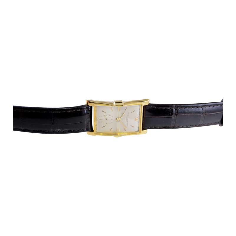 Vacheron & Constantin Yellow Gold Art Deco Manual Winding Watch For Sale 8