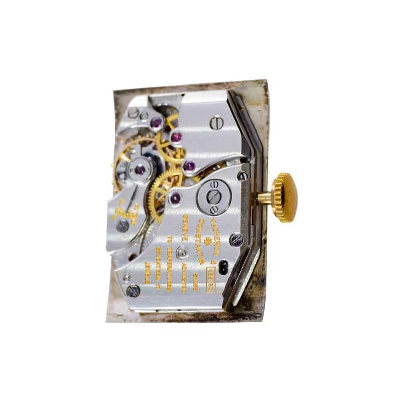 Vacheron & Constantin Yellow Gold Art Deco Manual Winding Watch For Sale 12