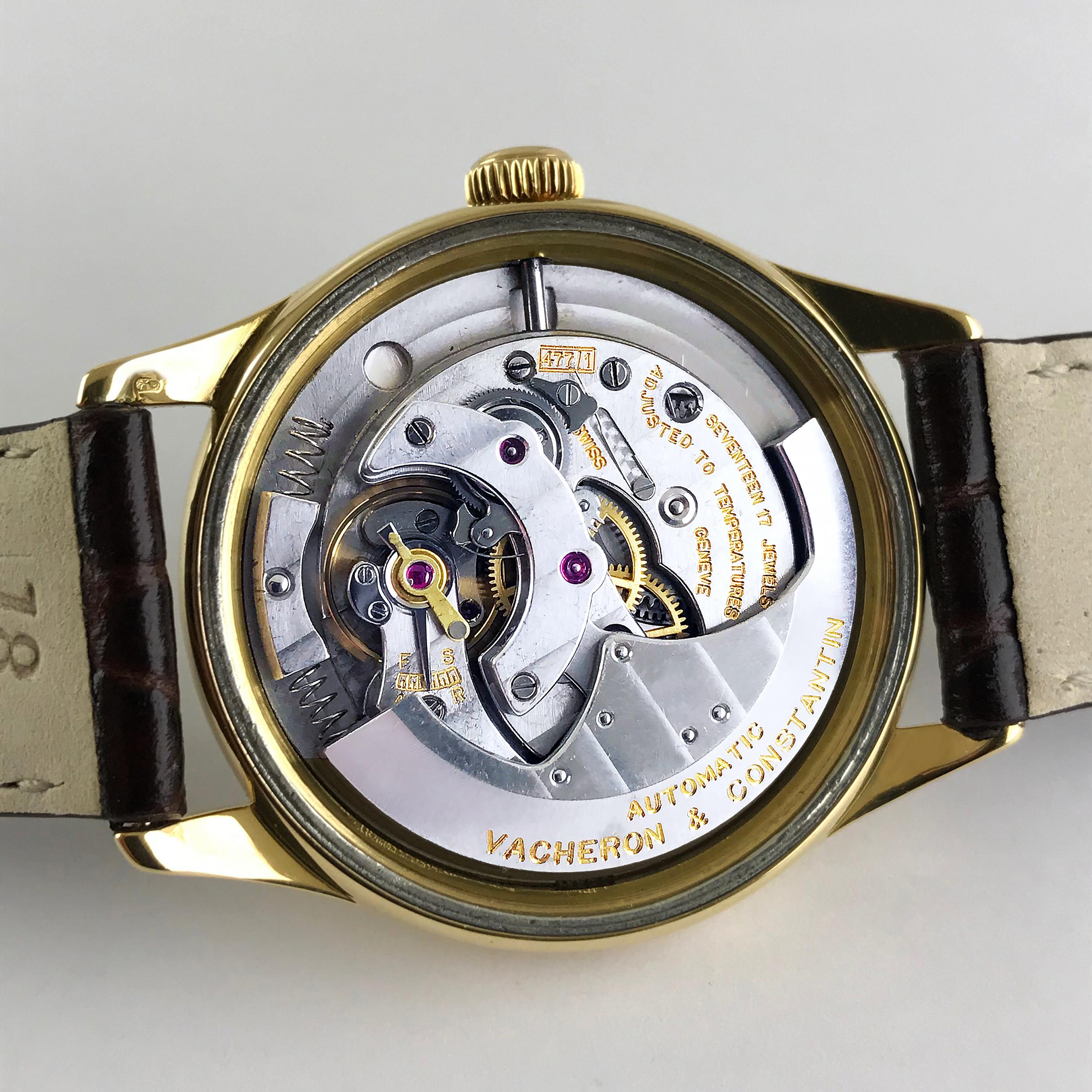 Vacheron Constantin Yellow Gold Automatic Wristwatch 1952 For Sale 4