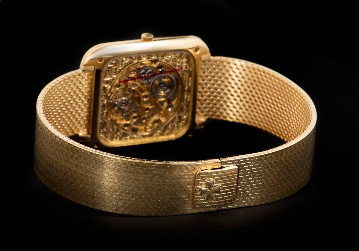 Vacheron Constantin Yellow Gold Diamond Set Skeleton Dial Manual Wristwatch 1