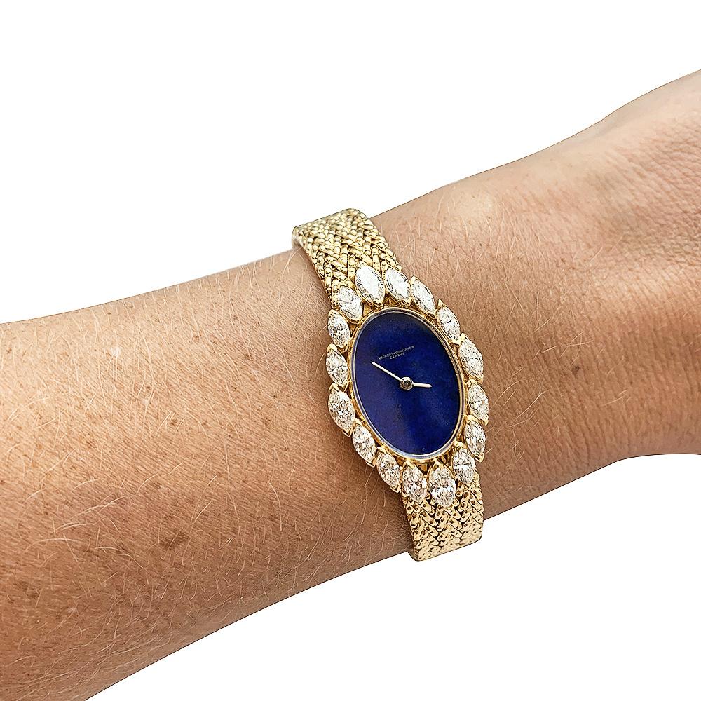 Vacheron Constantin, Yellow Gold Jewelry Watch, Diamonds and Lapis Lazuli 2