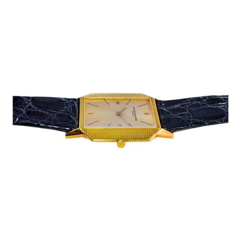 Vacheron Constantin Gelbgold Ultra Thin Handgefertigte Uhr mit gedrehtem Motor 5
