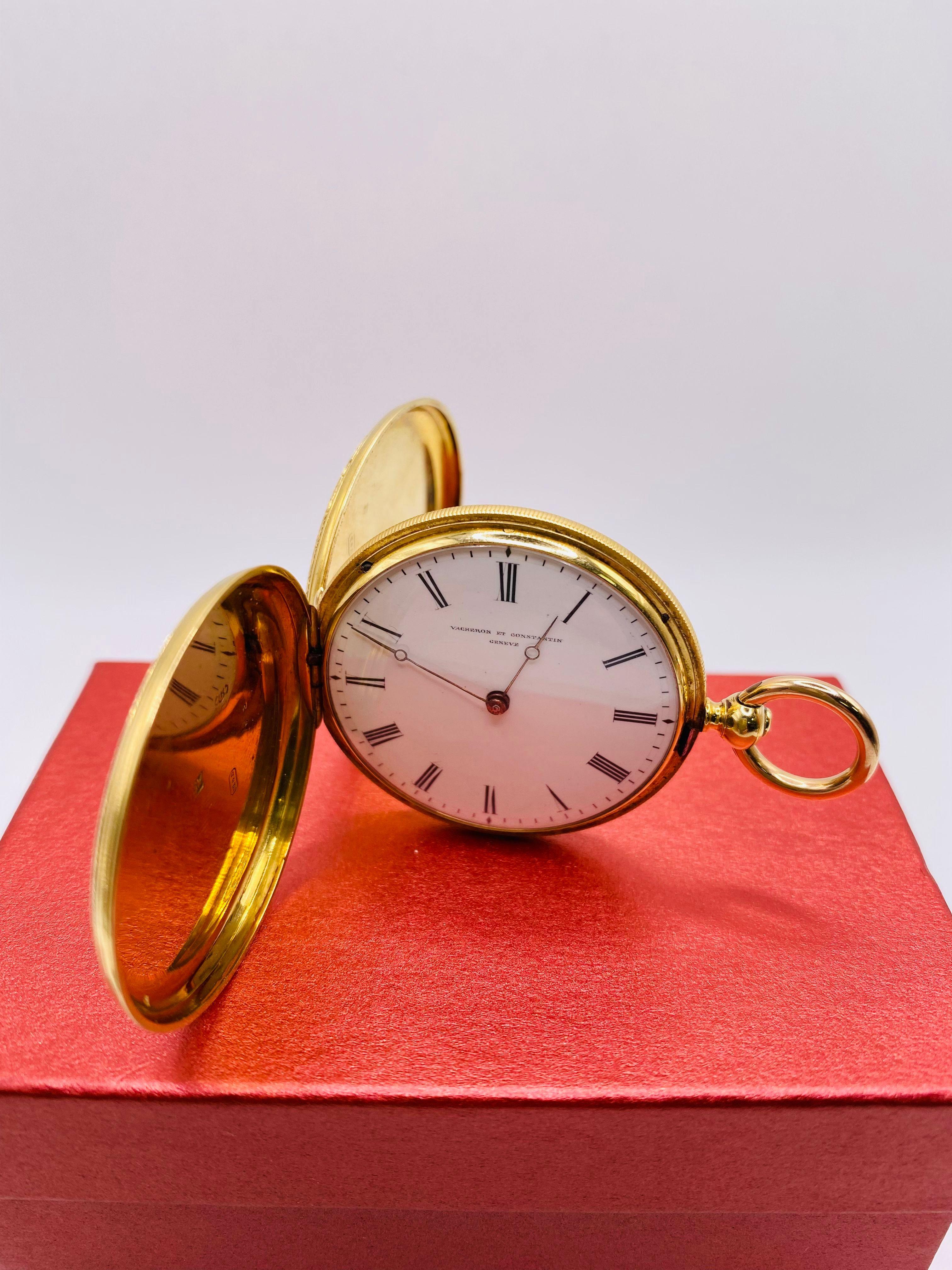 Vacheron & Constantine 36.5 mm Pocket Watch. 18k Yellow Gold with key. Made in Geneva-Swiss made. Detatched lever. Thirteen Jewels. No. 71893
