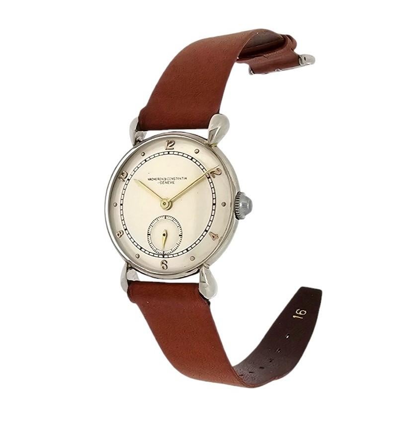Vacheron Constatin 5387A, Stainless Steel Tear drop Lugs-Unisex Circa 1940's For Sale 1