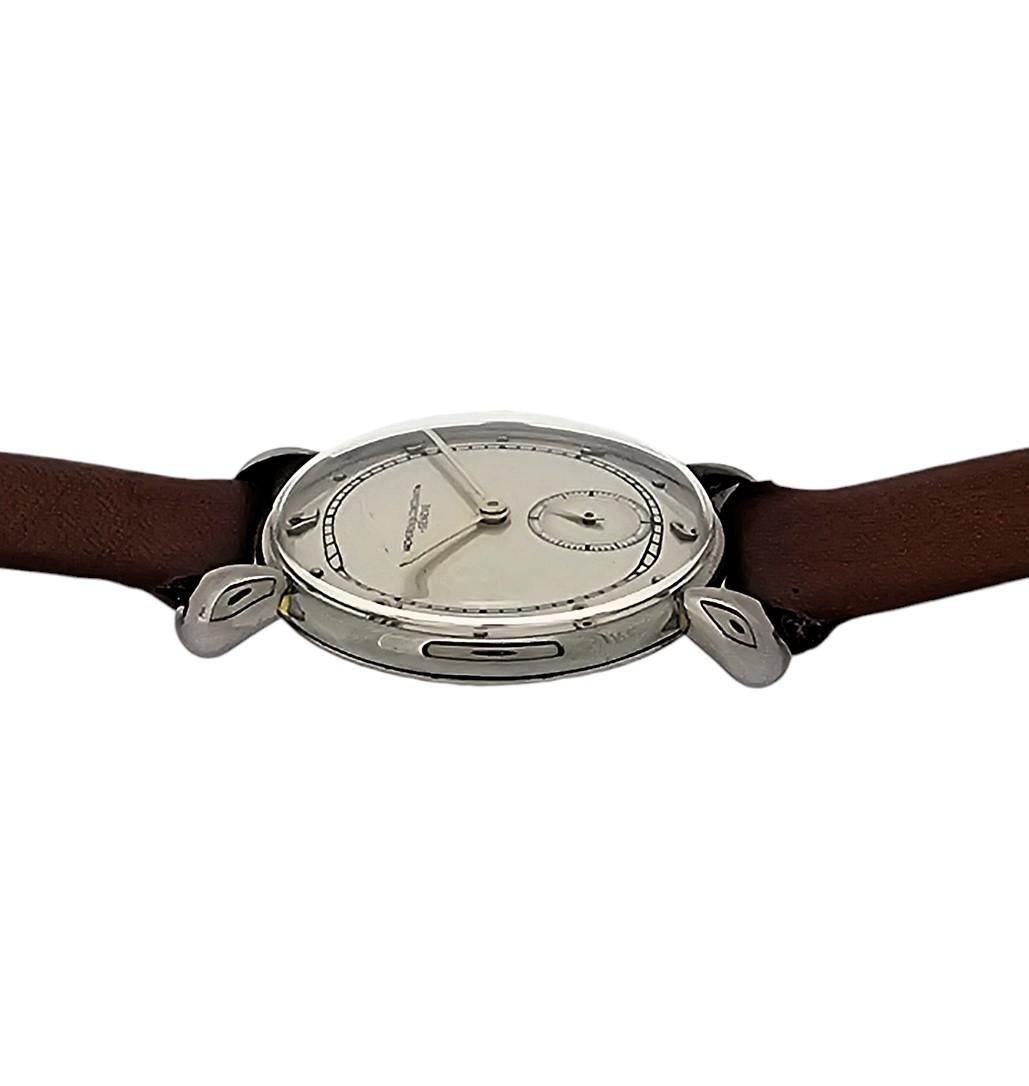 Vacheron Constatin 5387A, Stainless Steel Tear drop Lugs-Unisex Circa 1940's For Sale 2