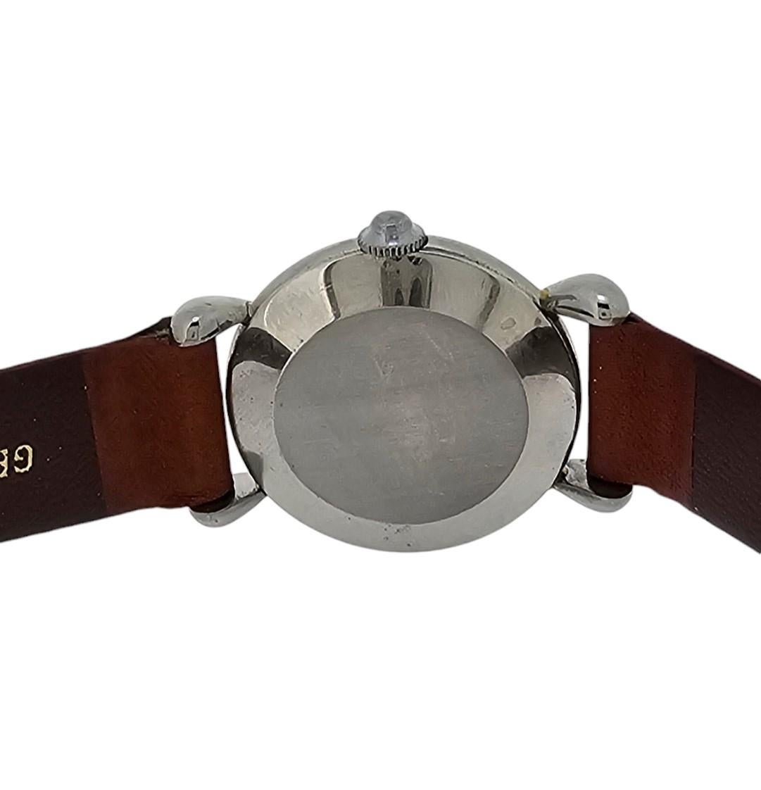 Vacheron Constatin 5387A, Stainless Steel Tear drop Lugs-Unisex Circa 1940's For Sale 4